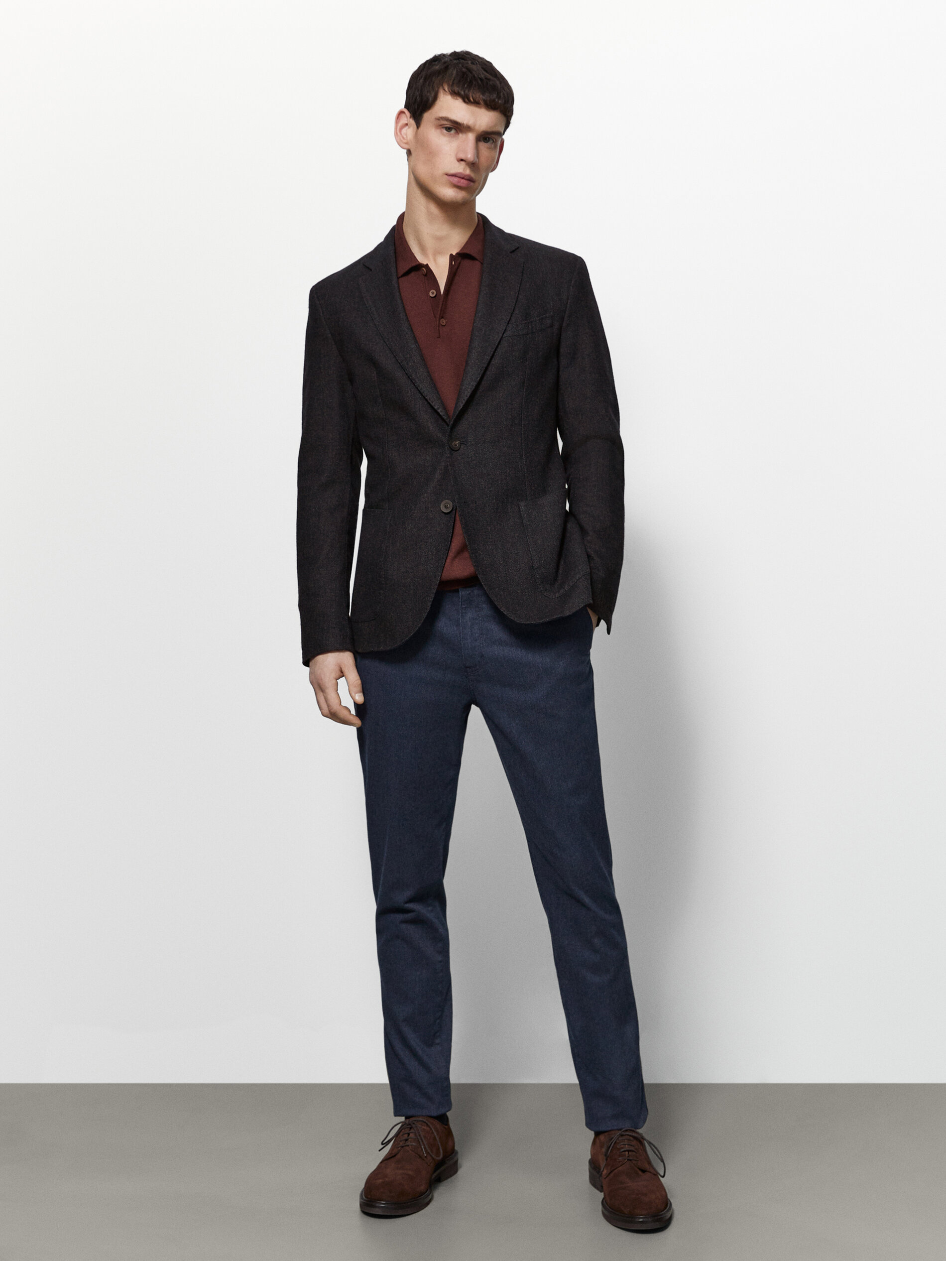 textured wool blazer