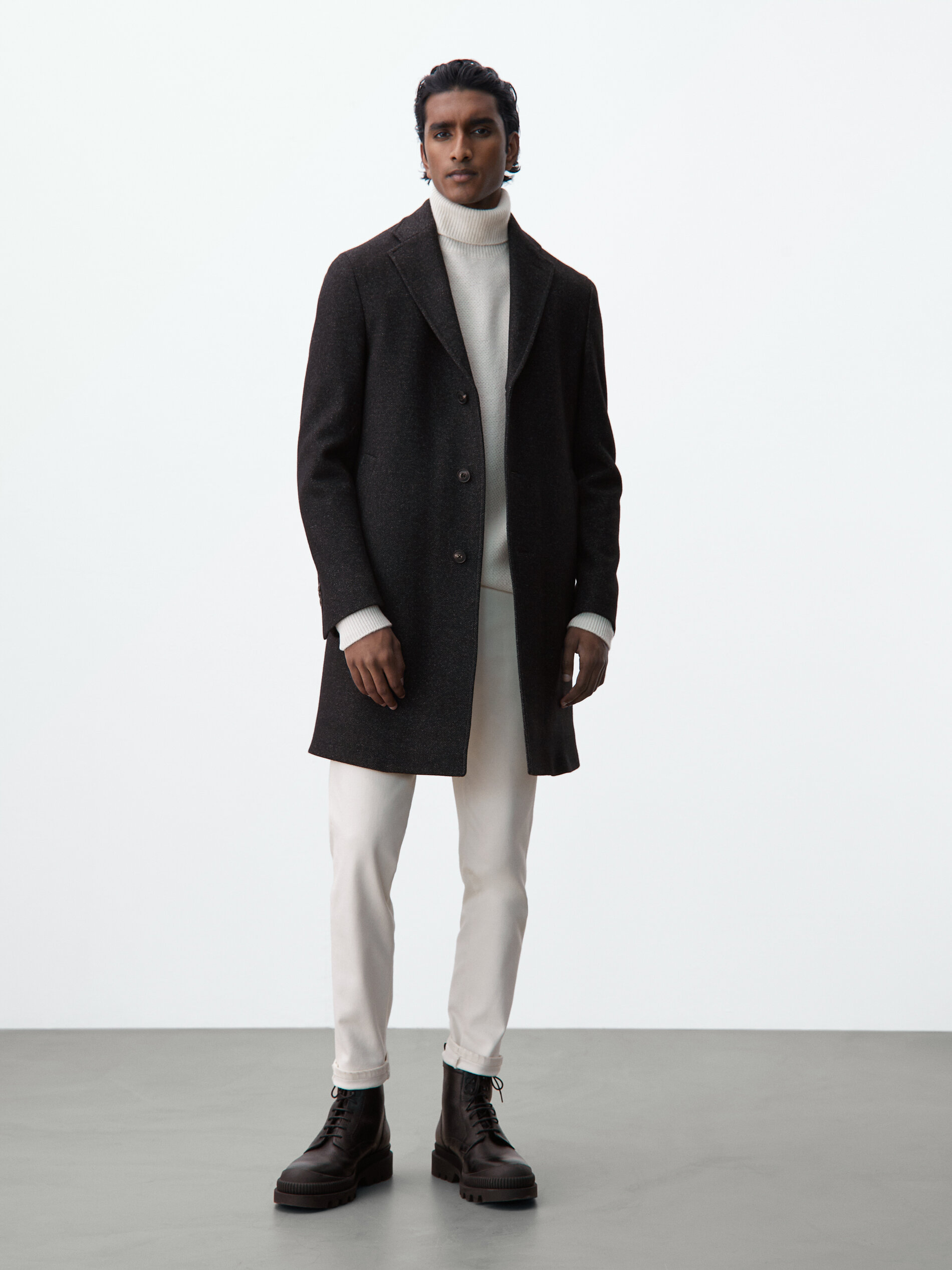 wool coat with lining
