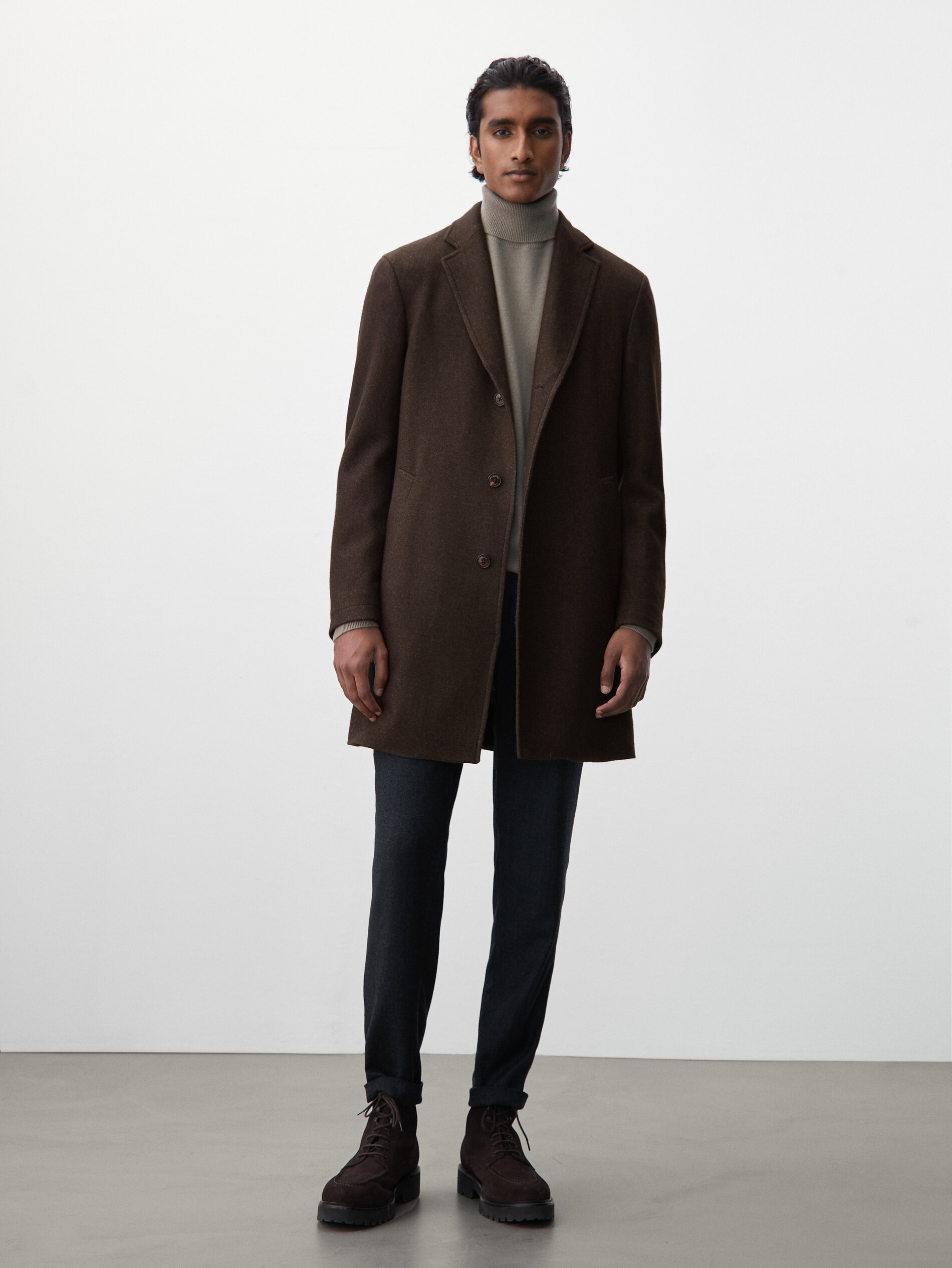 khaki wool coat