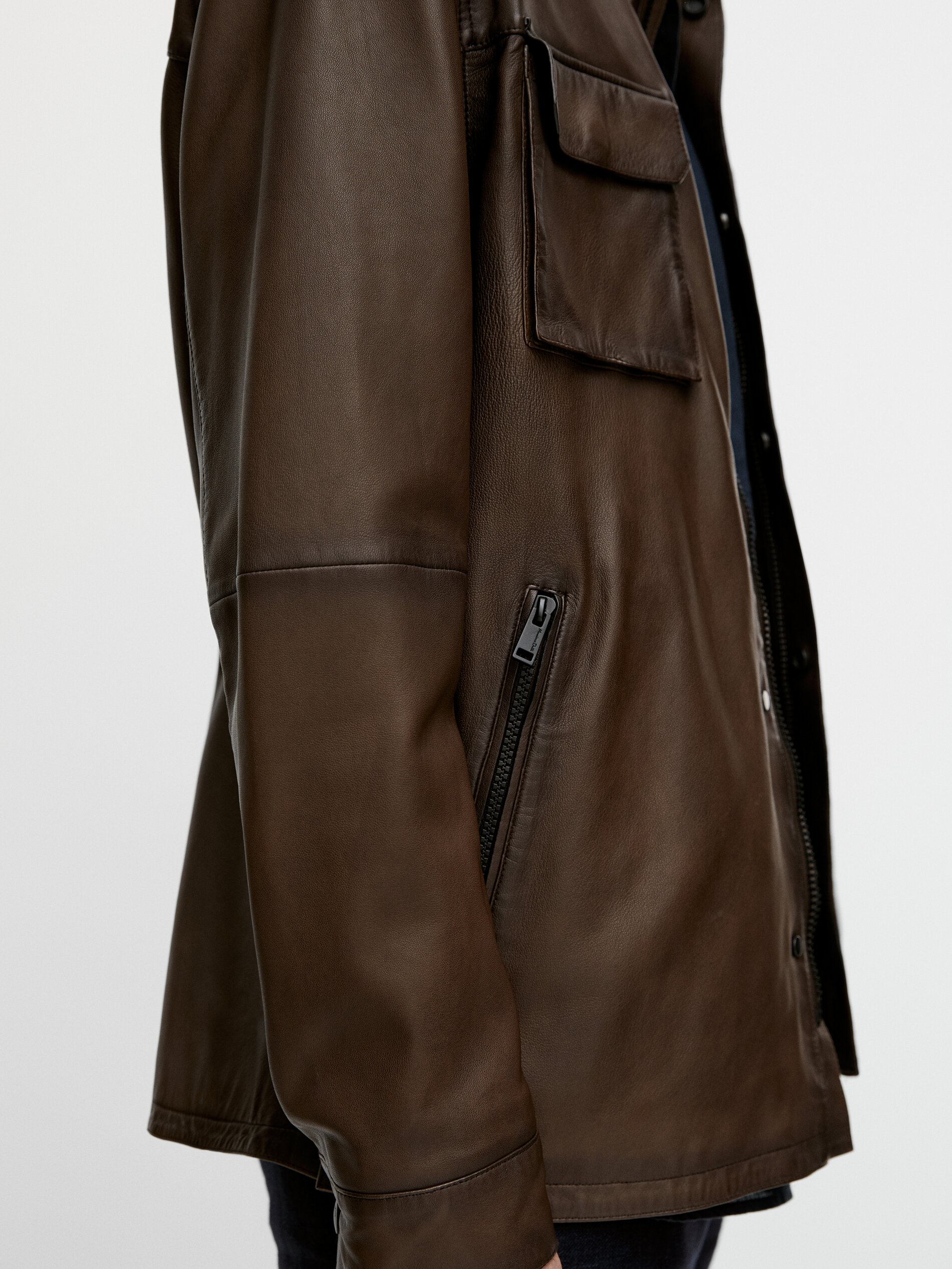 leather jacket massimo dutti