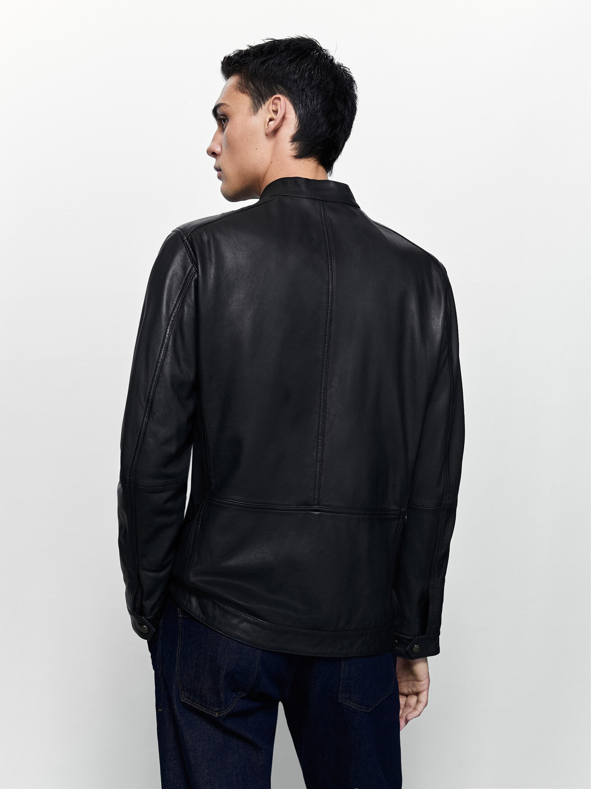 massimo dutti leather jacket