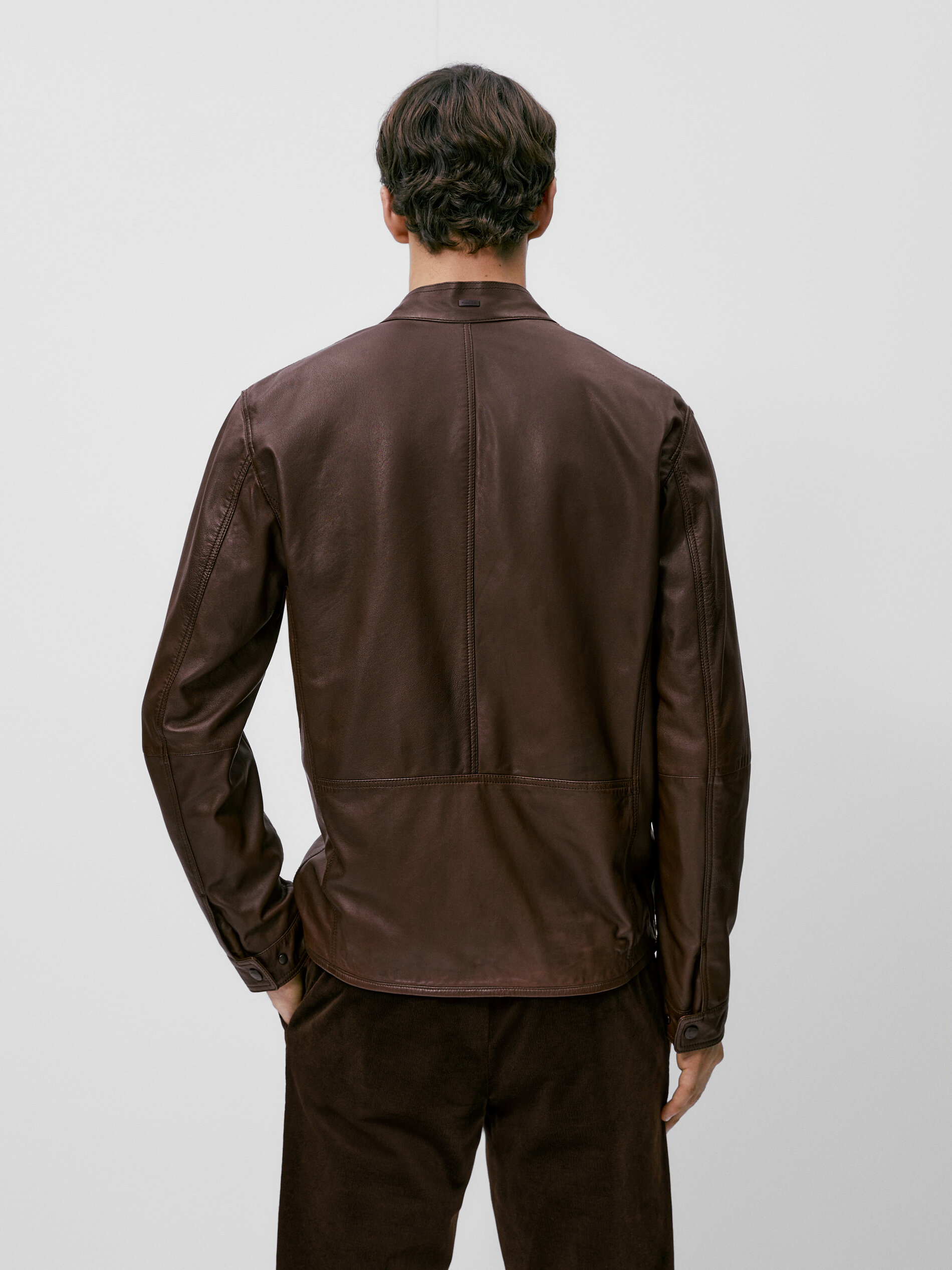 massimo dutti reversible leather jacket