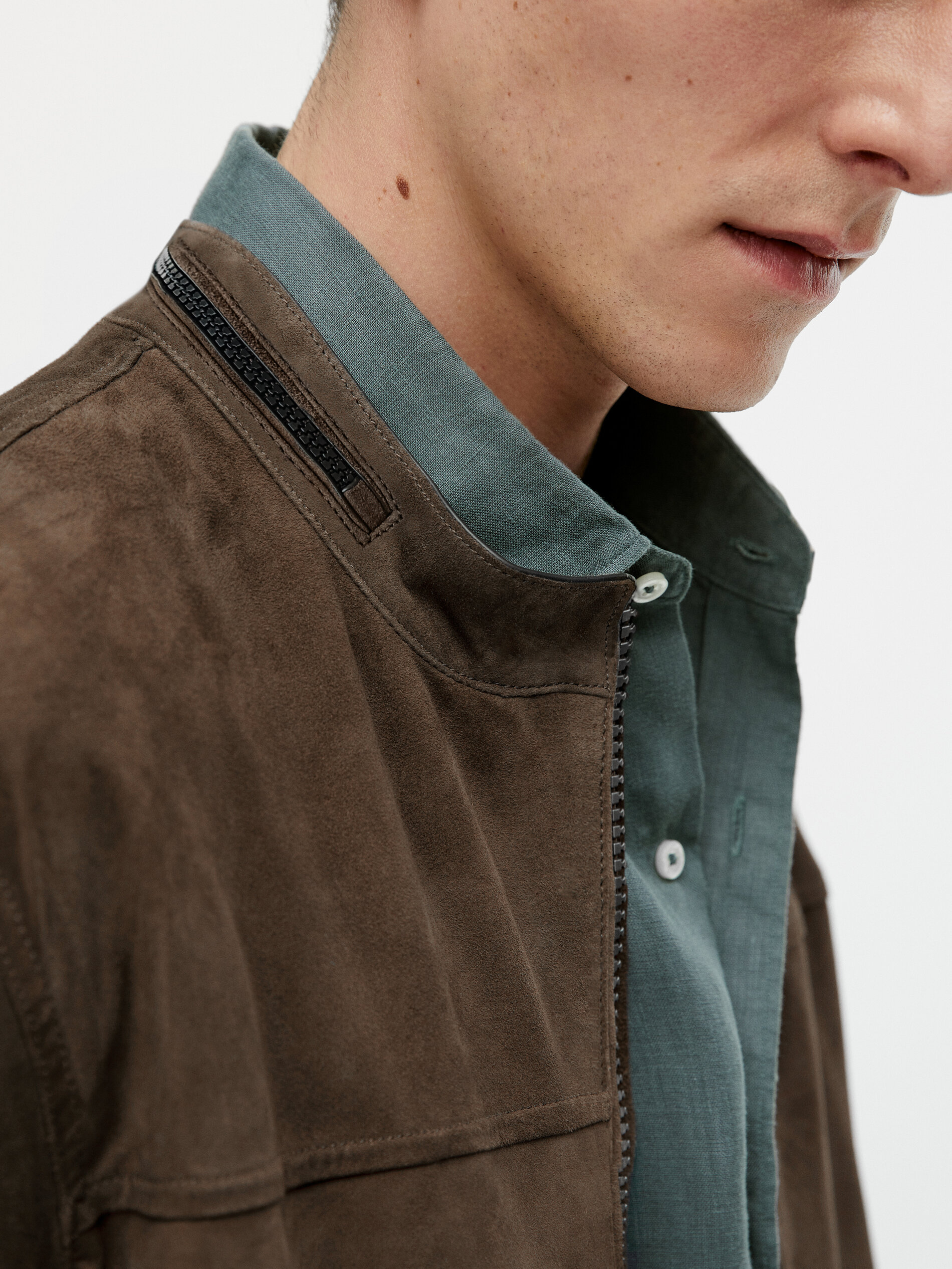 suede jacket massimo dutti