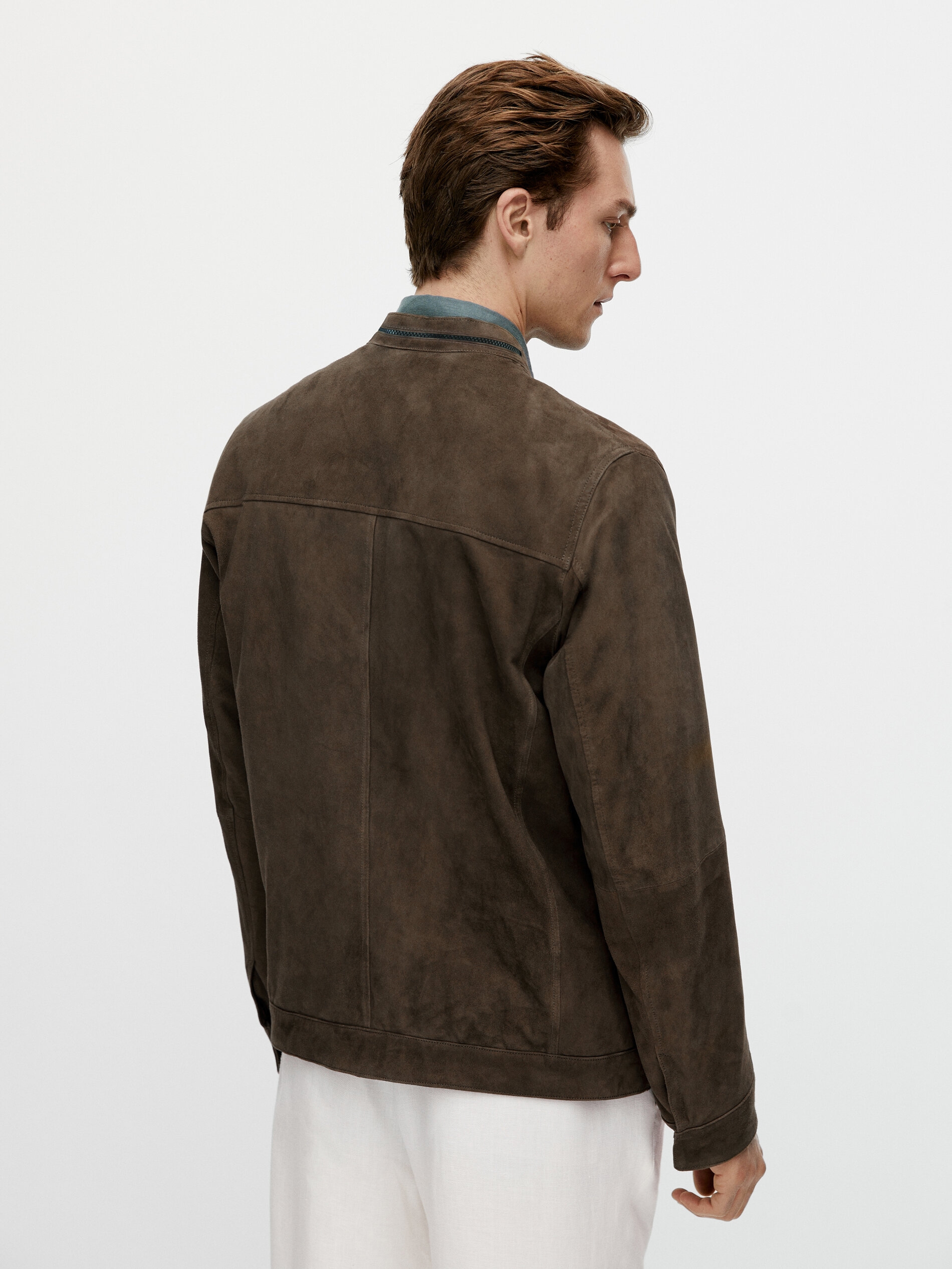 giubbotto pelle scamosciata