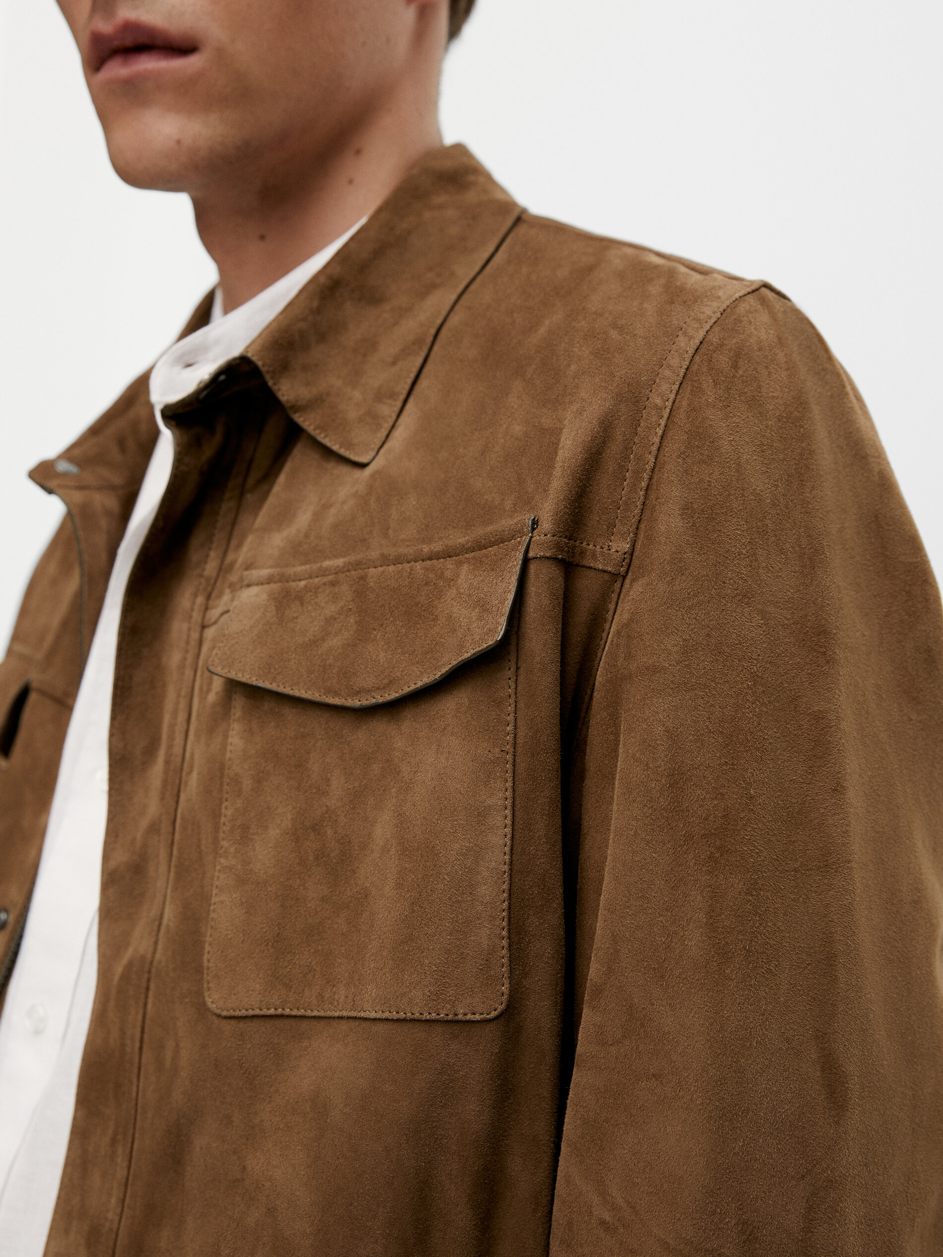 suede jacket massimo dutti
