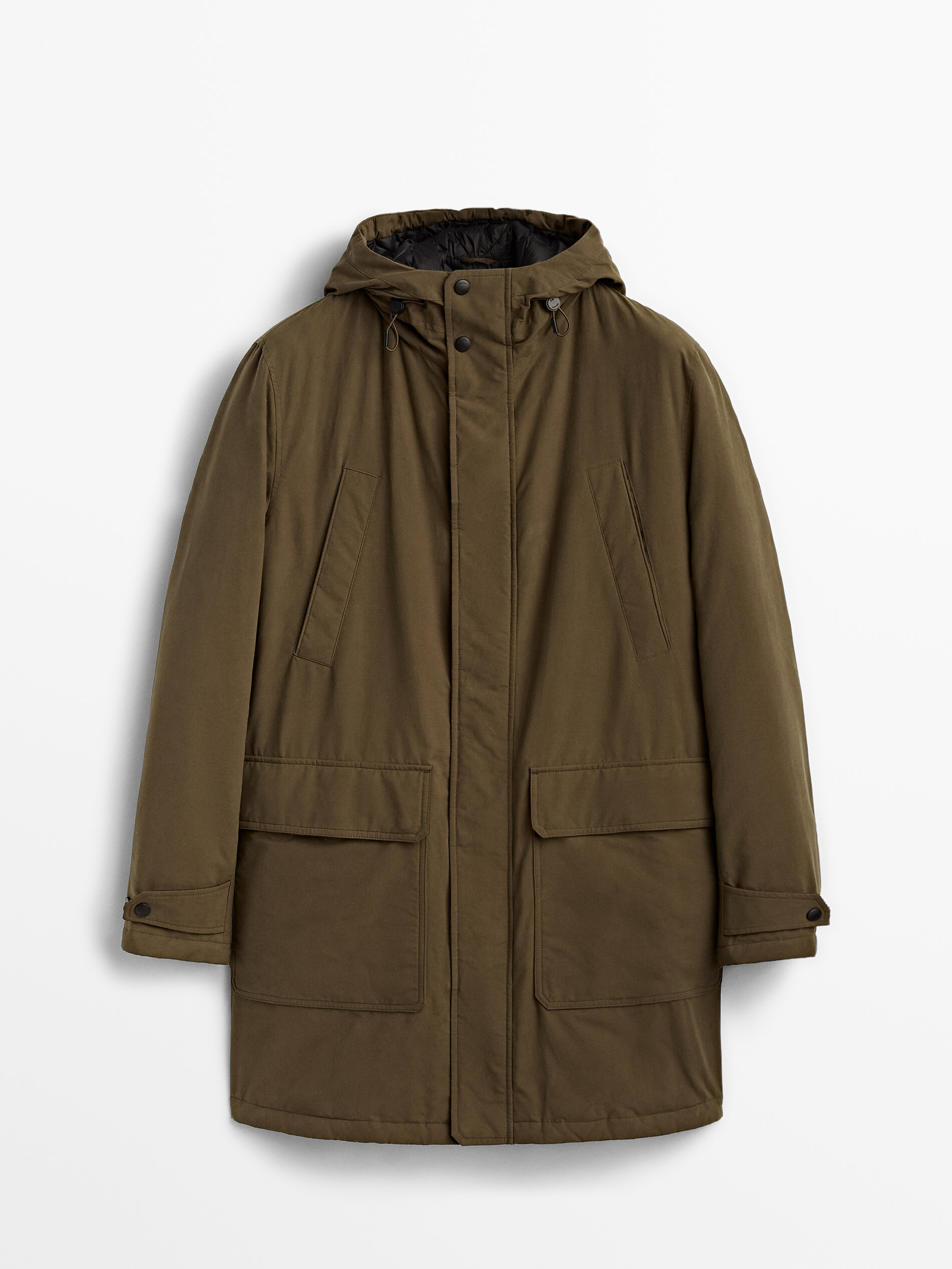 Pūkinė parka su gobtuvu - Massimo Dutti Lietuva