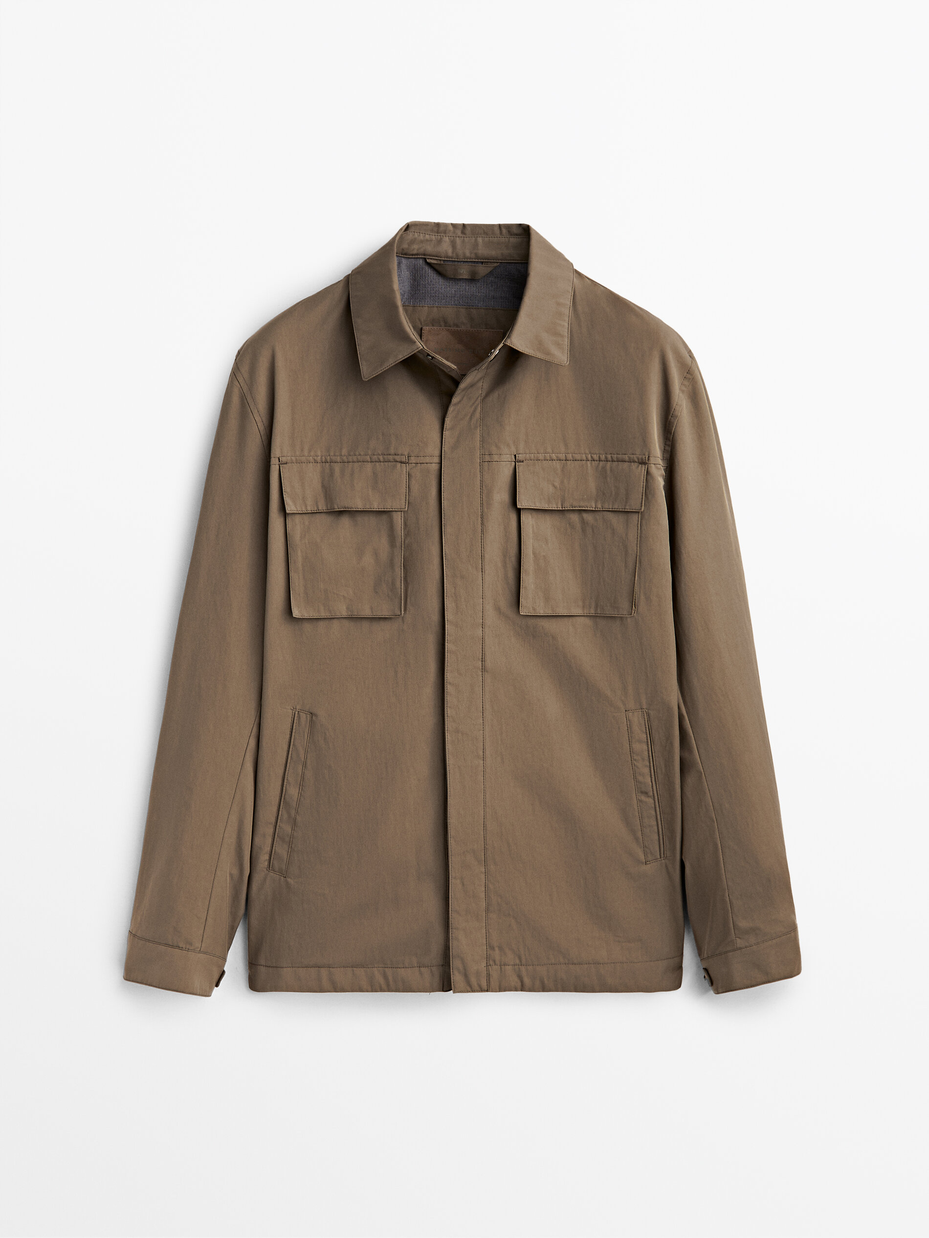 Premium cotton overshirt with pockets 