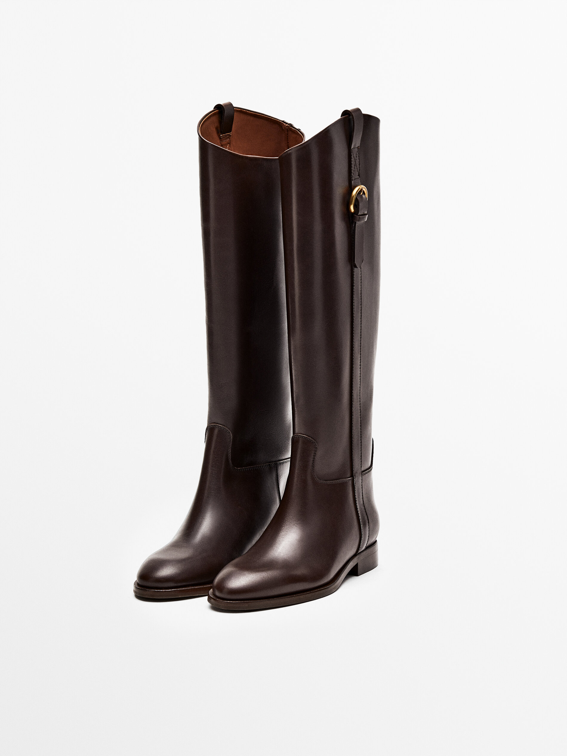 massimo dutti leather boots