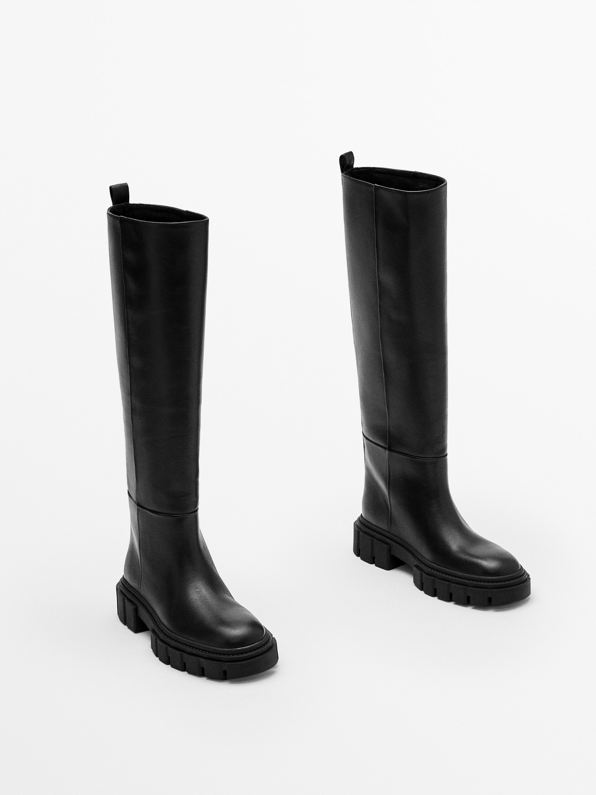 massimo dutti leather boots