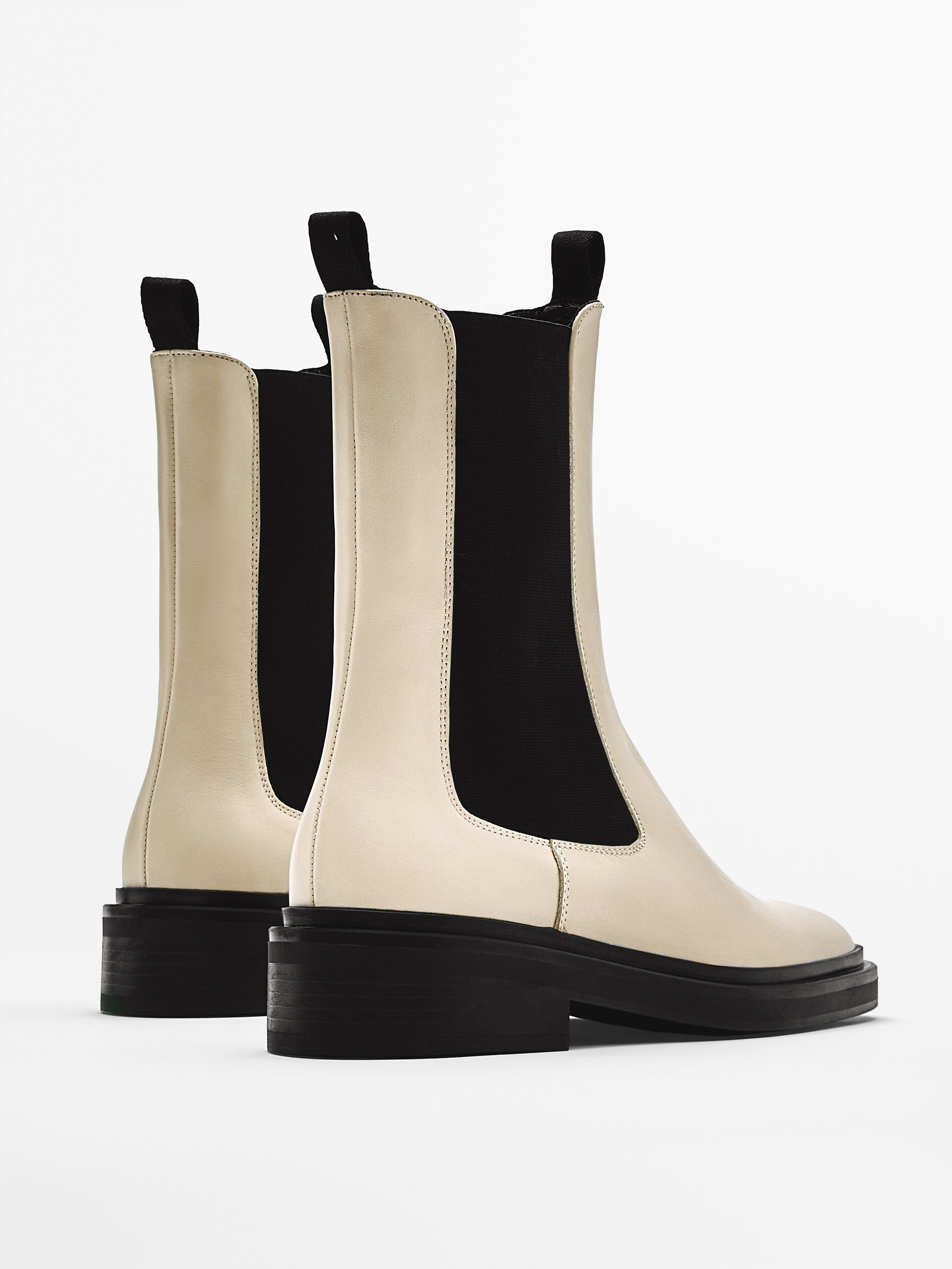 Botín chelsea piel crudo - Massimo Dutti España