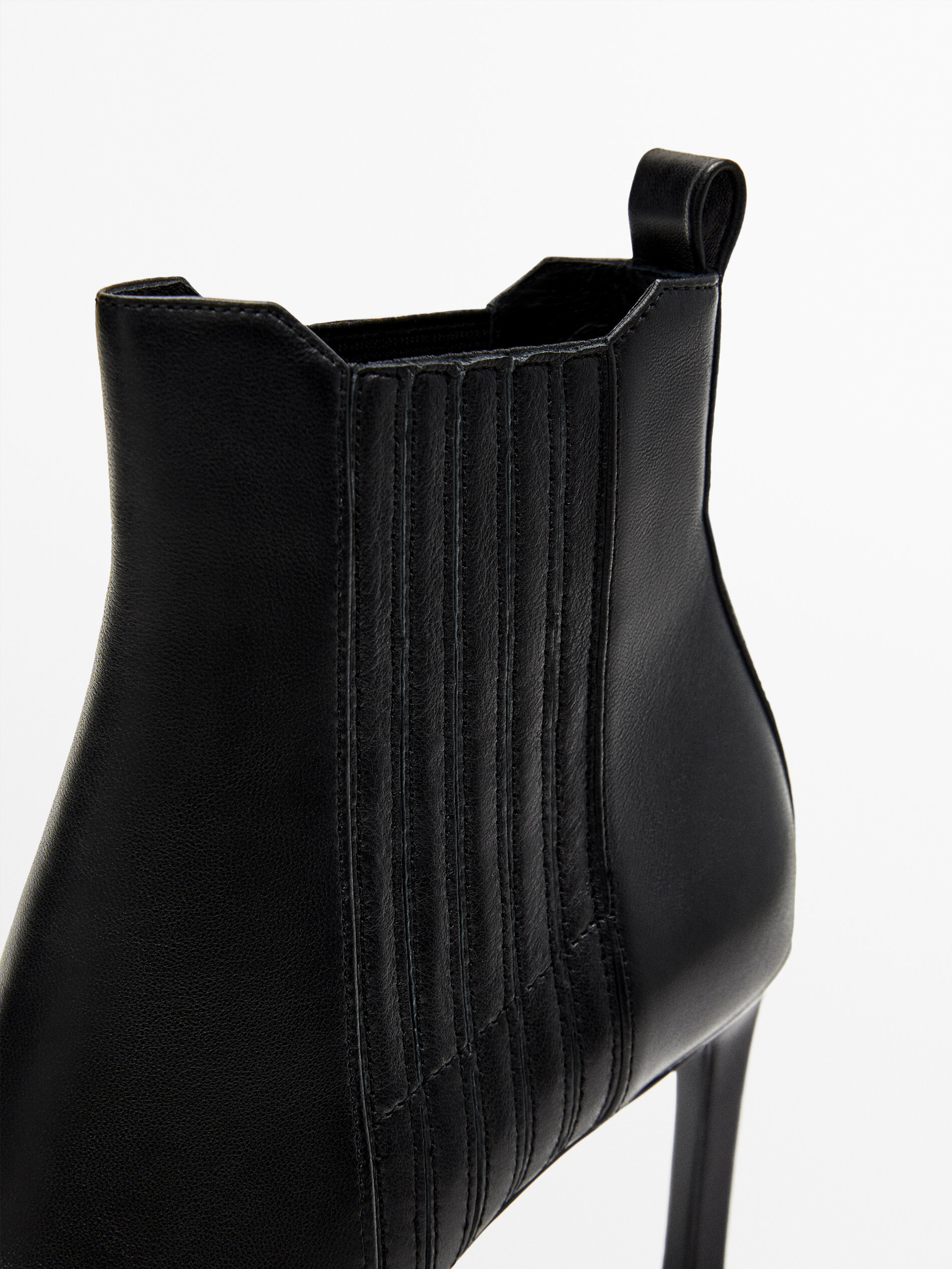 black heeled ankle boots