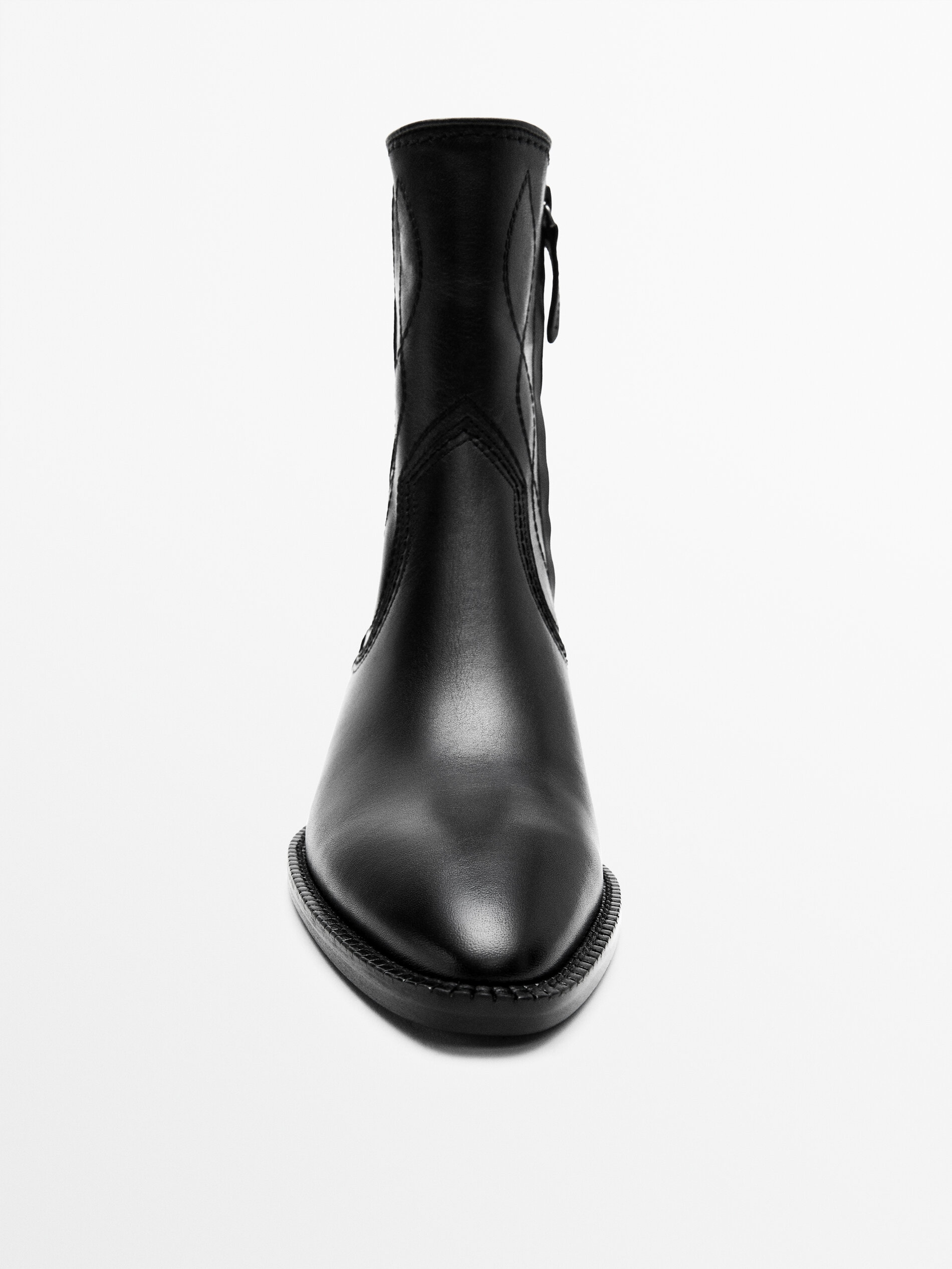 massimo dutti cowboy ankle boot