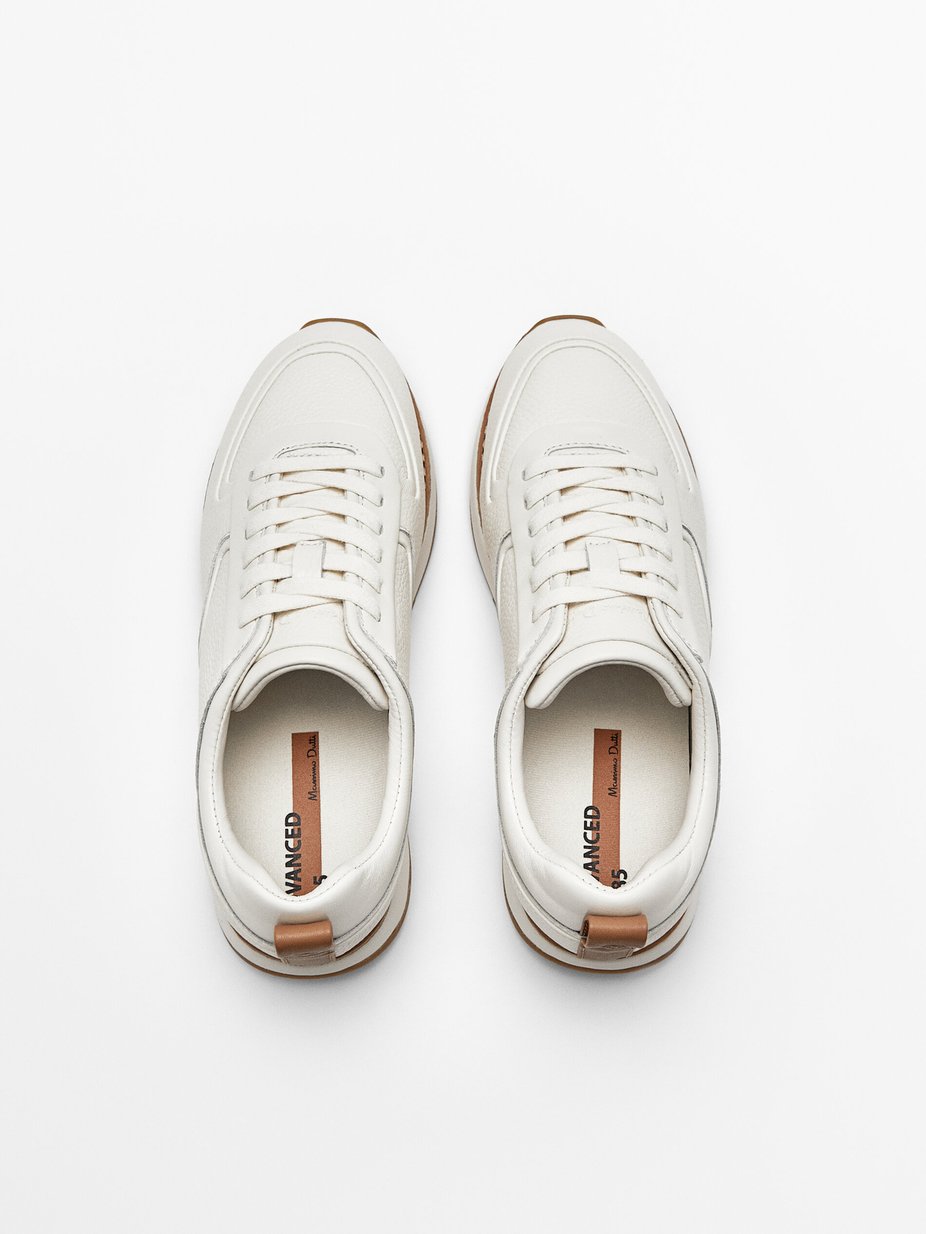 TUMBLED LEATHER TRAINERS
