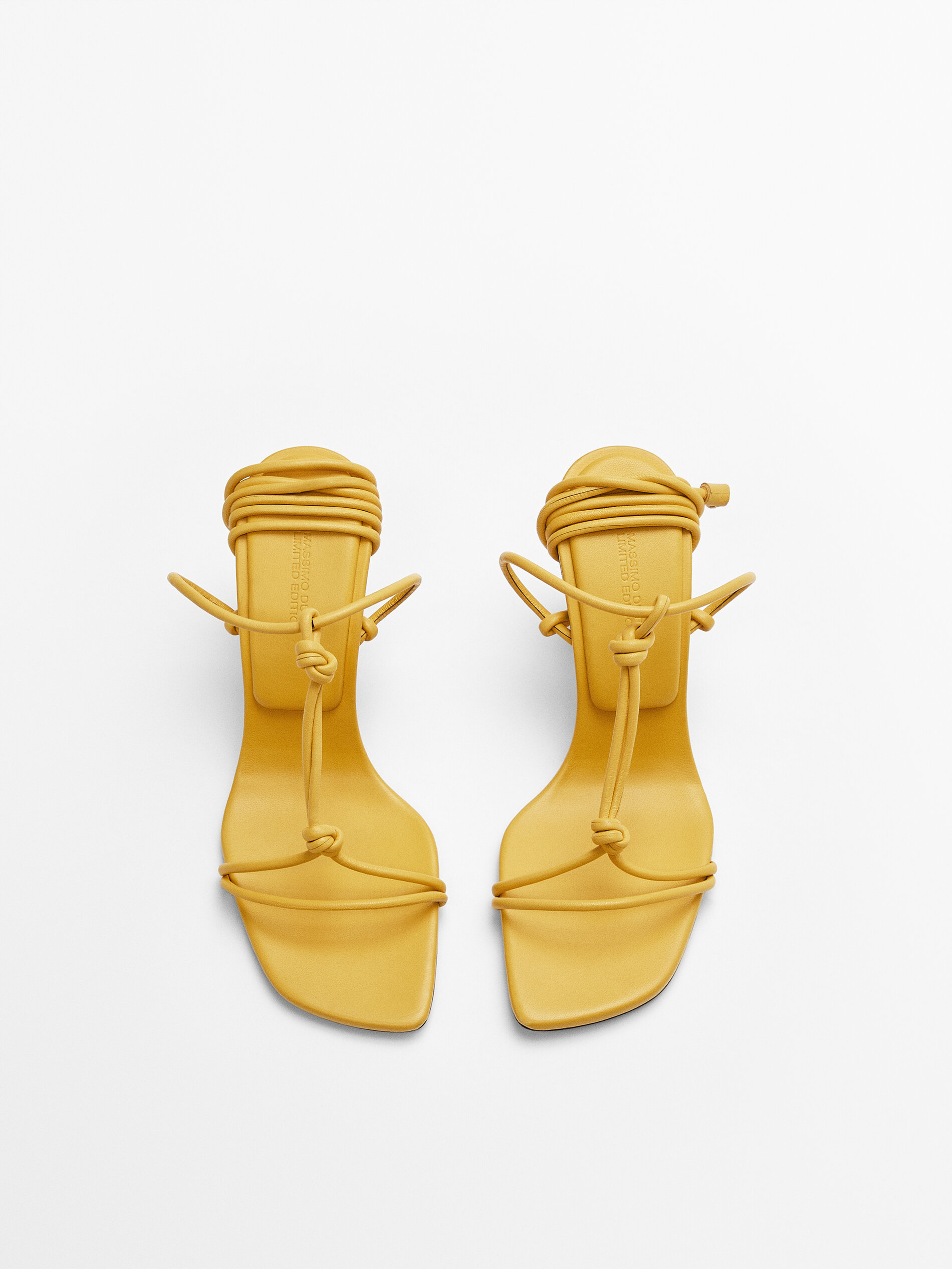 yellow t strap sandals