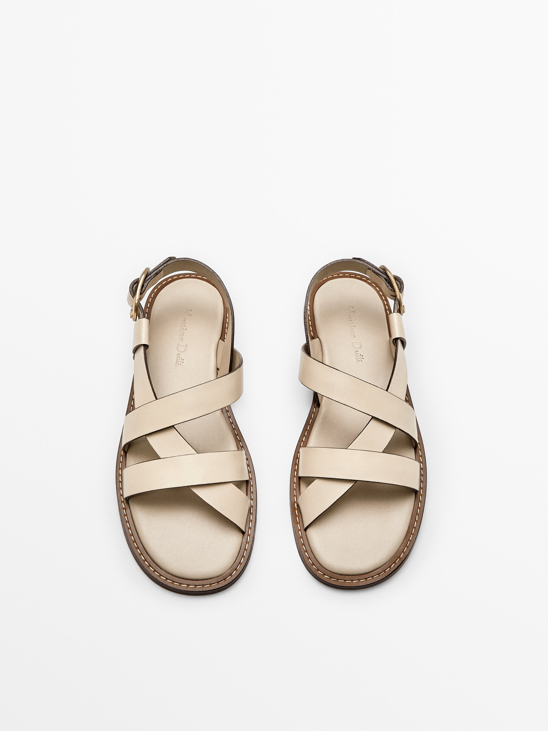 leather strappy flats