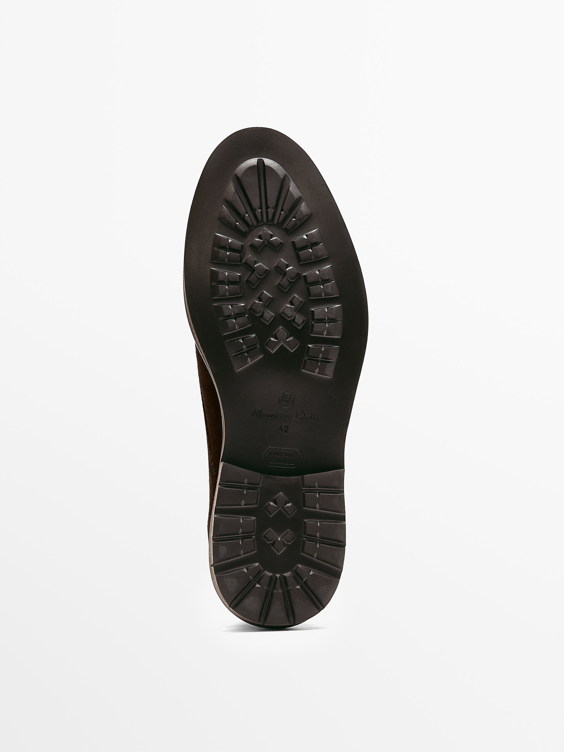 BOTÍN PIEL SERRAJE MARRÓN - Massimo Dutti España