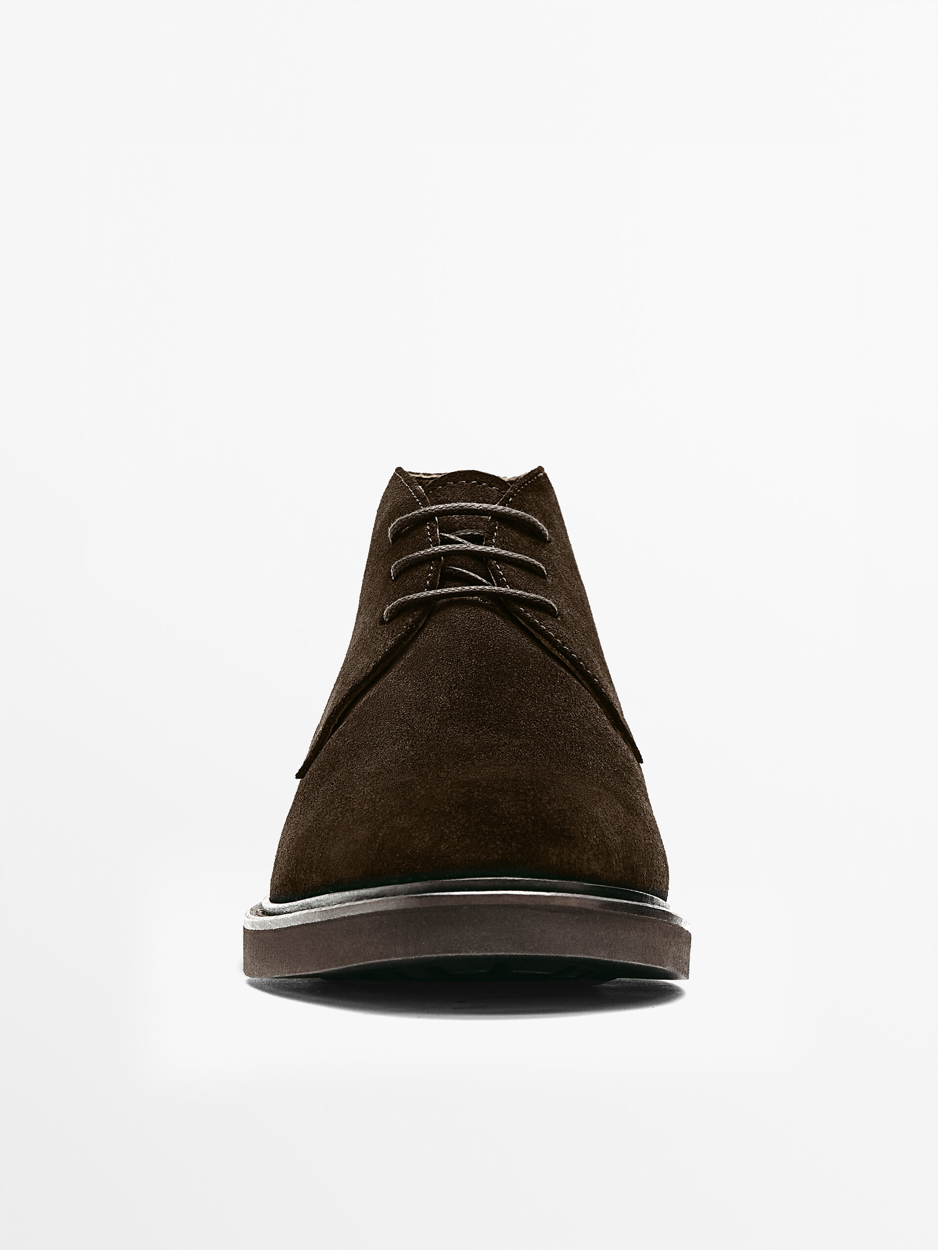 BOTÍN PIEL SERRAJE MARRÓN - Massimo Dutti España