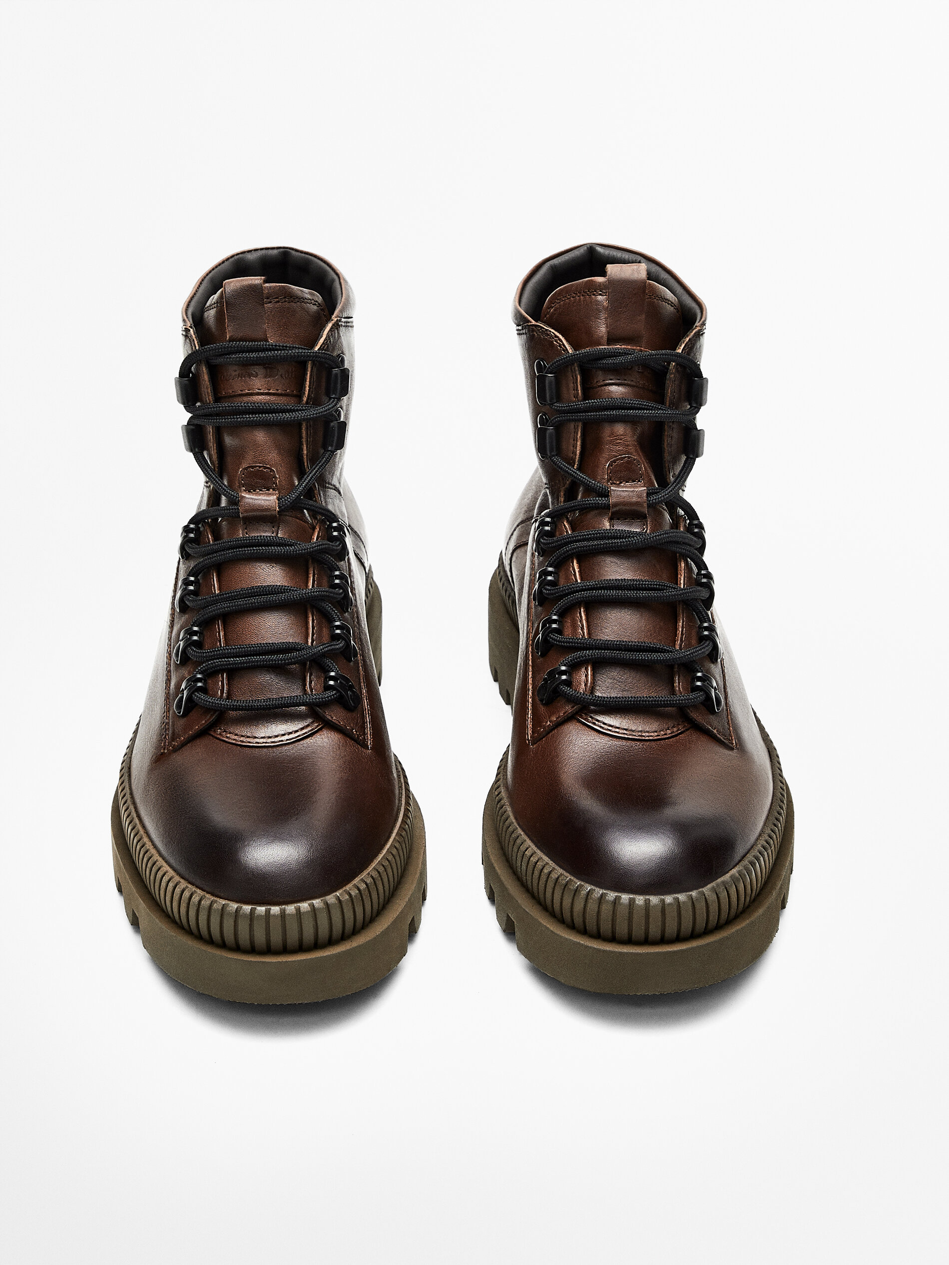 massimo dutti combat boots