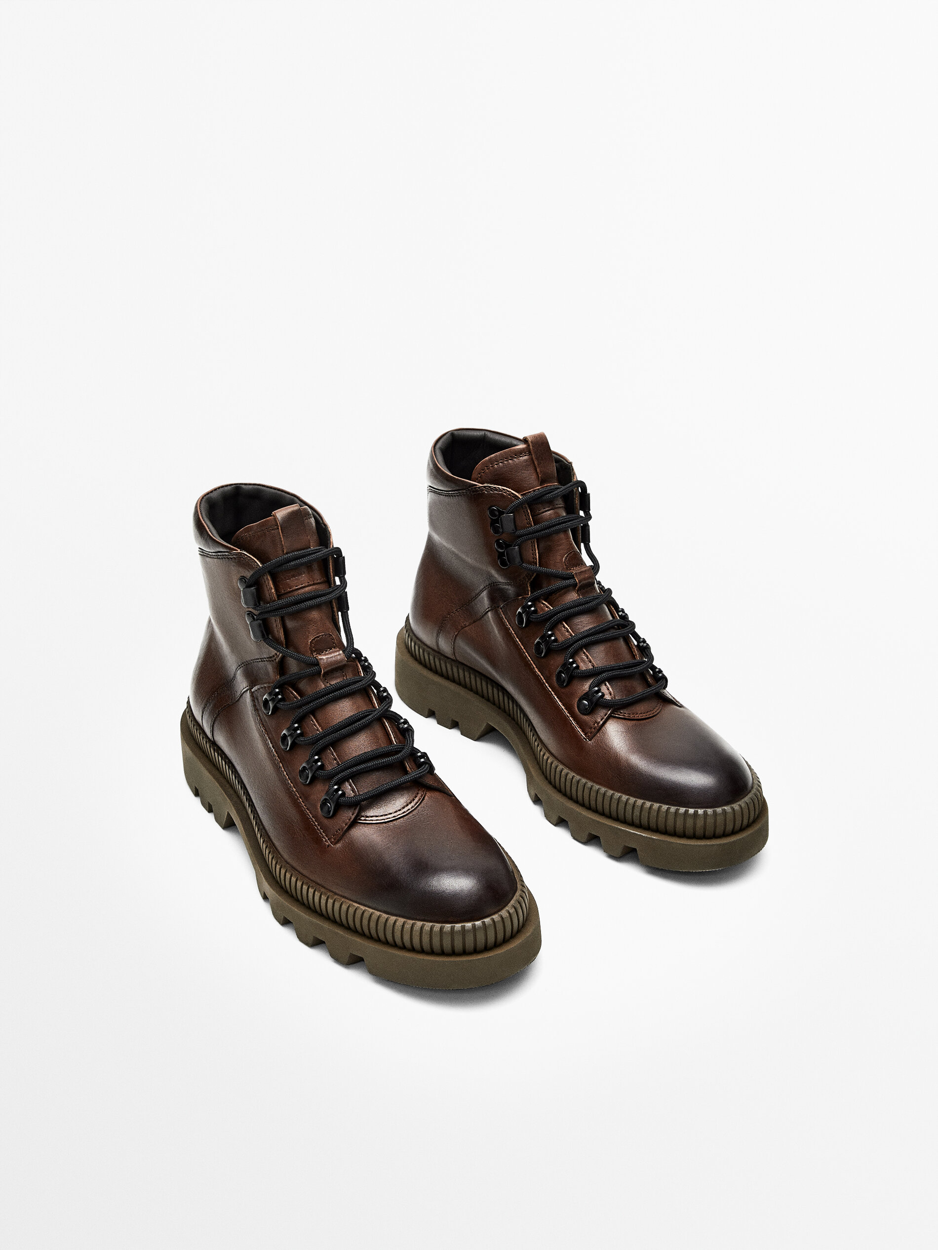 massimo dutti brown boots