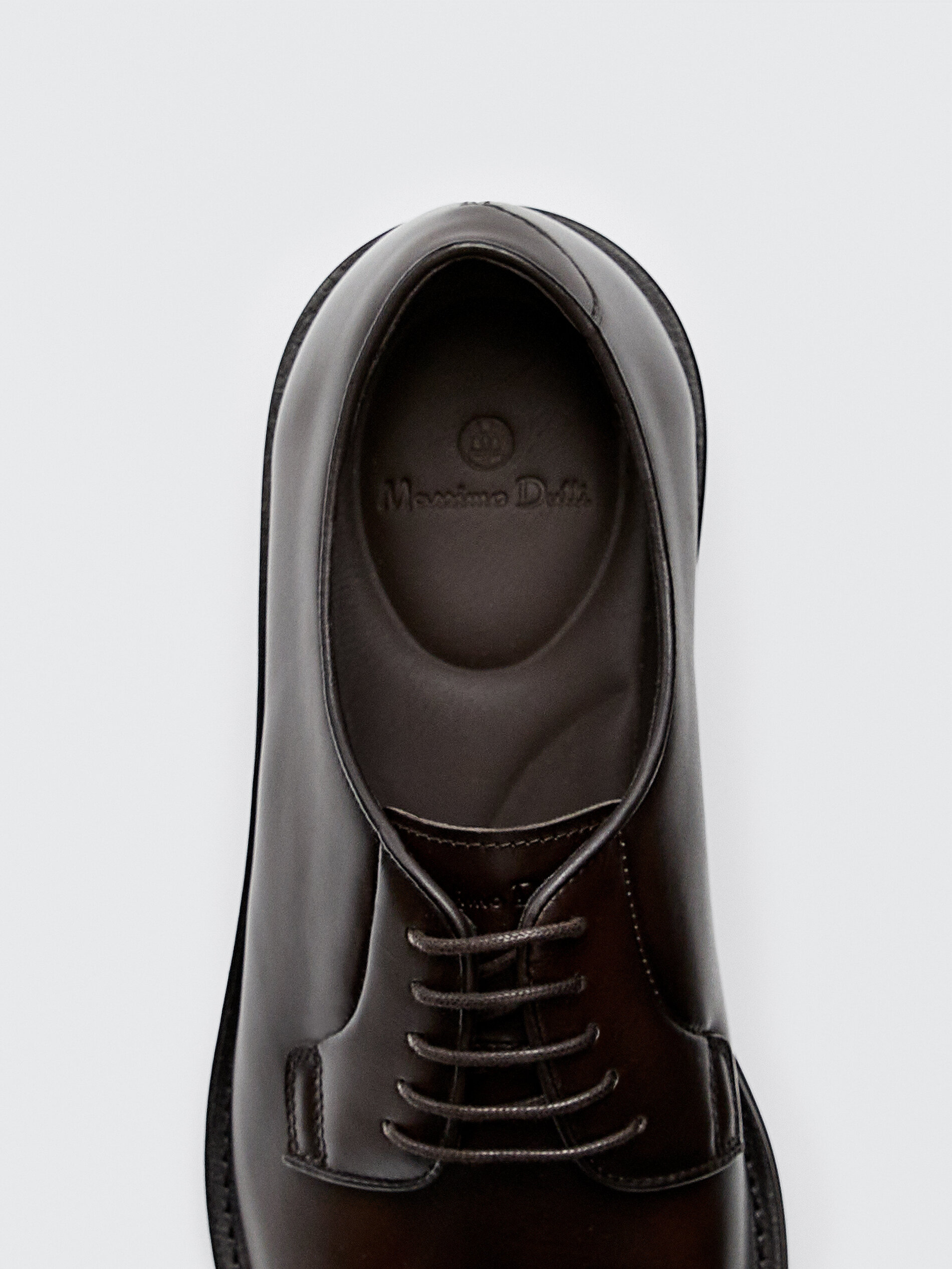 ZAPATO PIEL DERBY MARRÓN - Massimo Dutti México