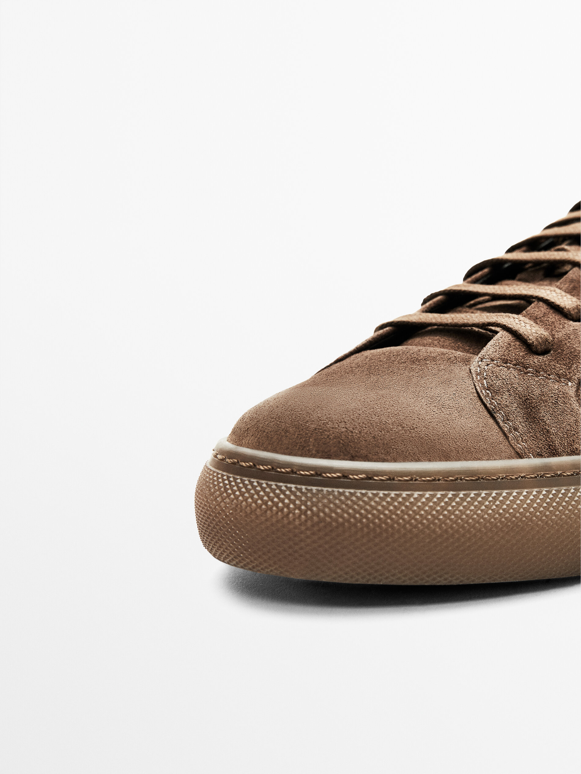 beige suede trainers