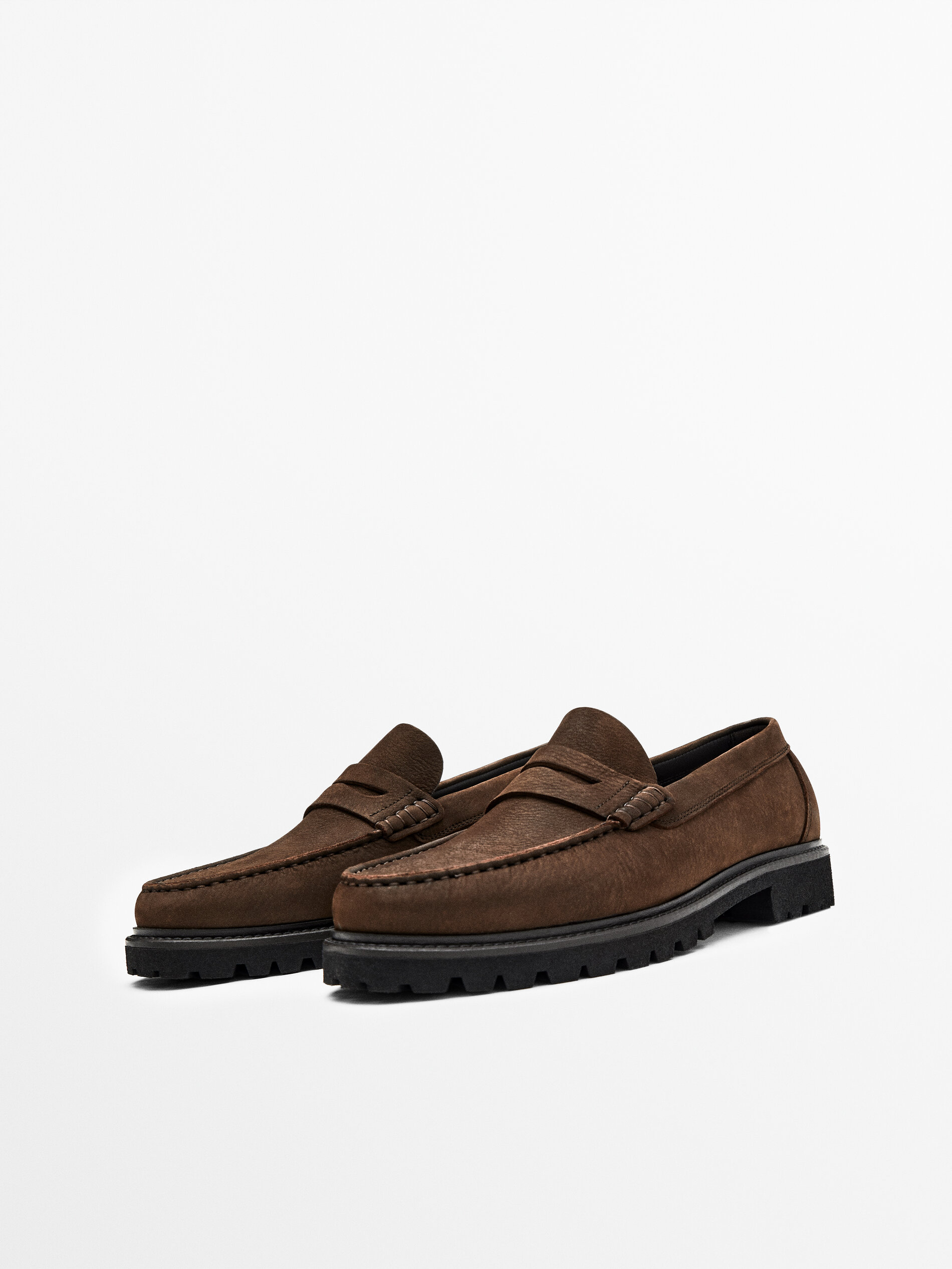 MOCASSINI TRACK NABUK - Massimo Dutti Italia