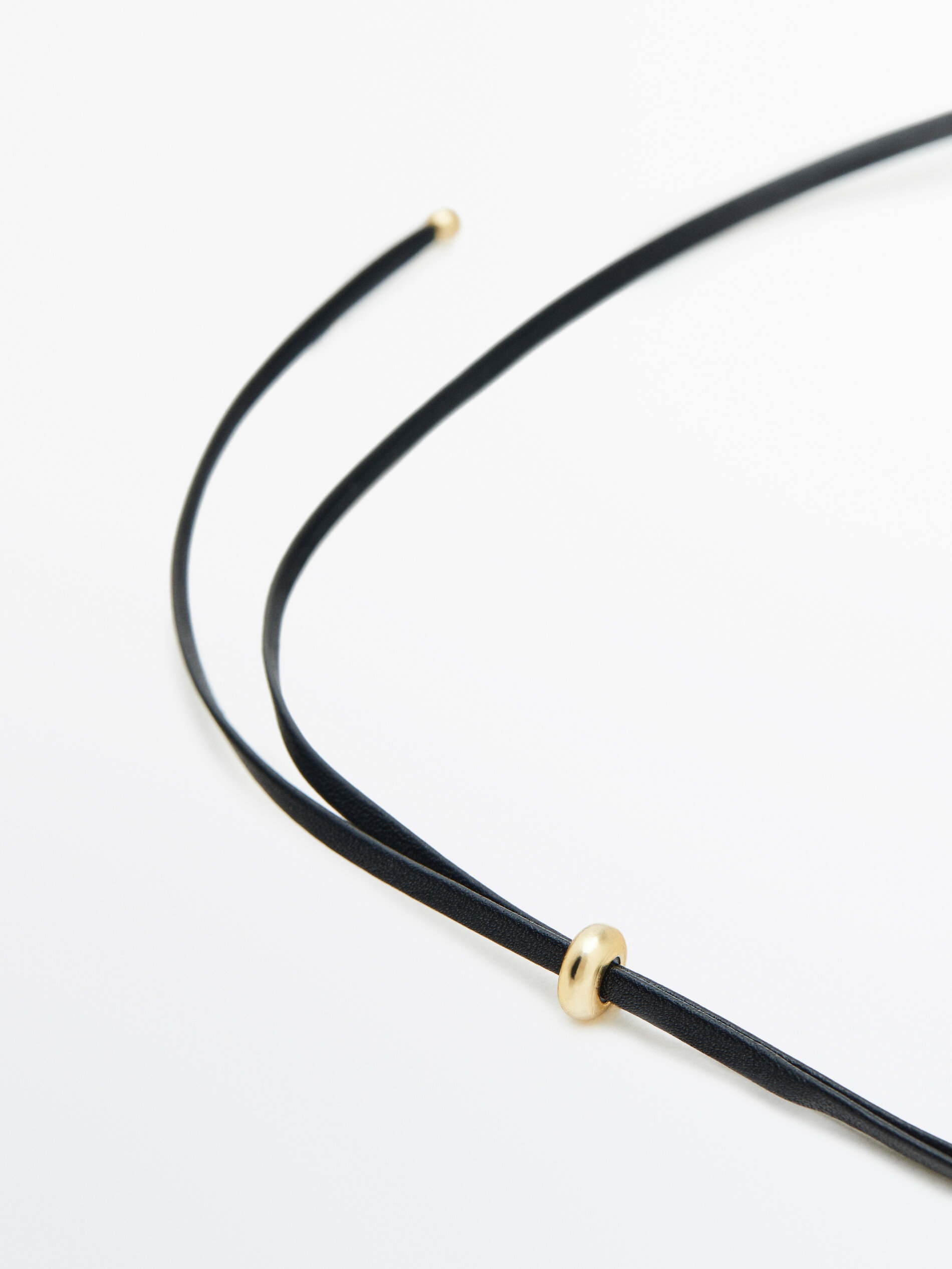 Long black cord necklace discount