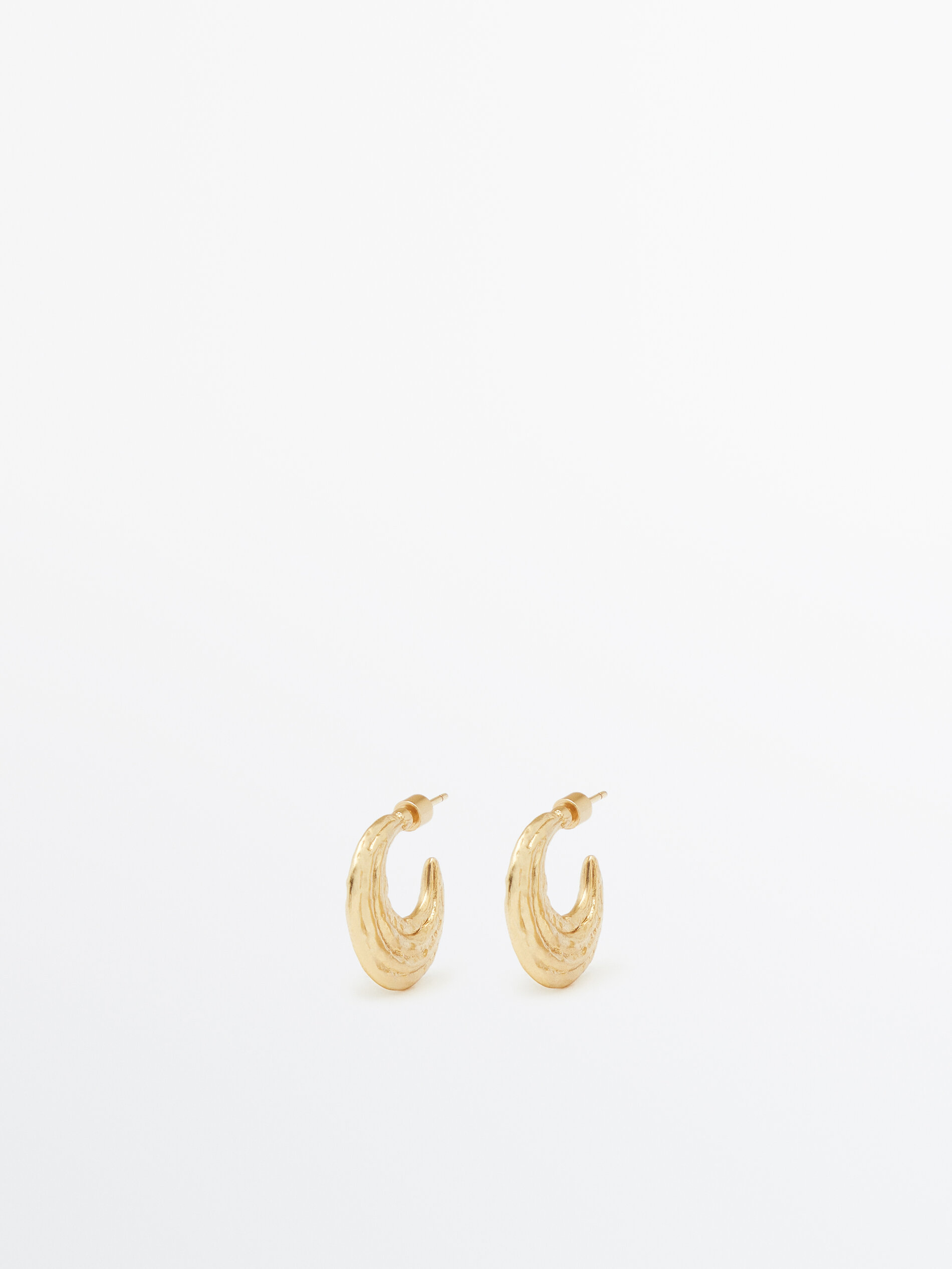 Gold half sales moon earrings