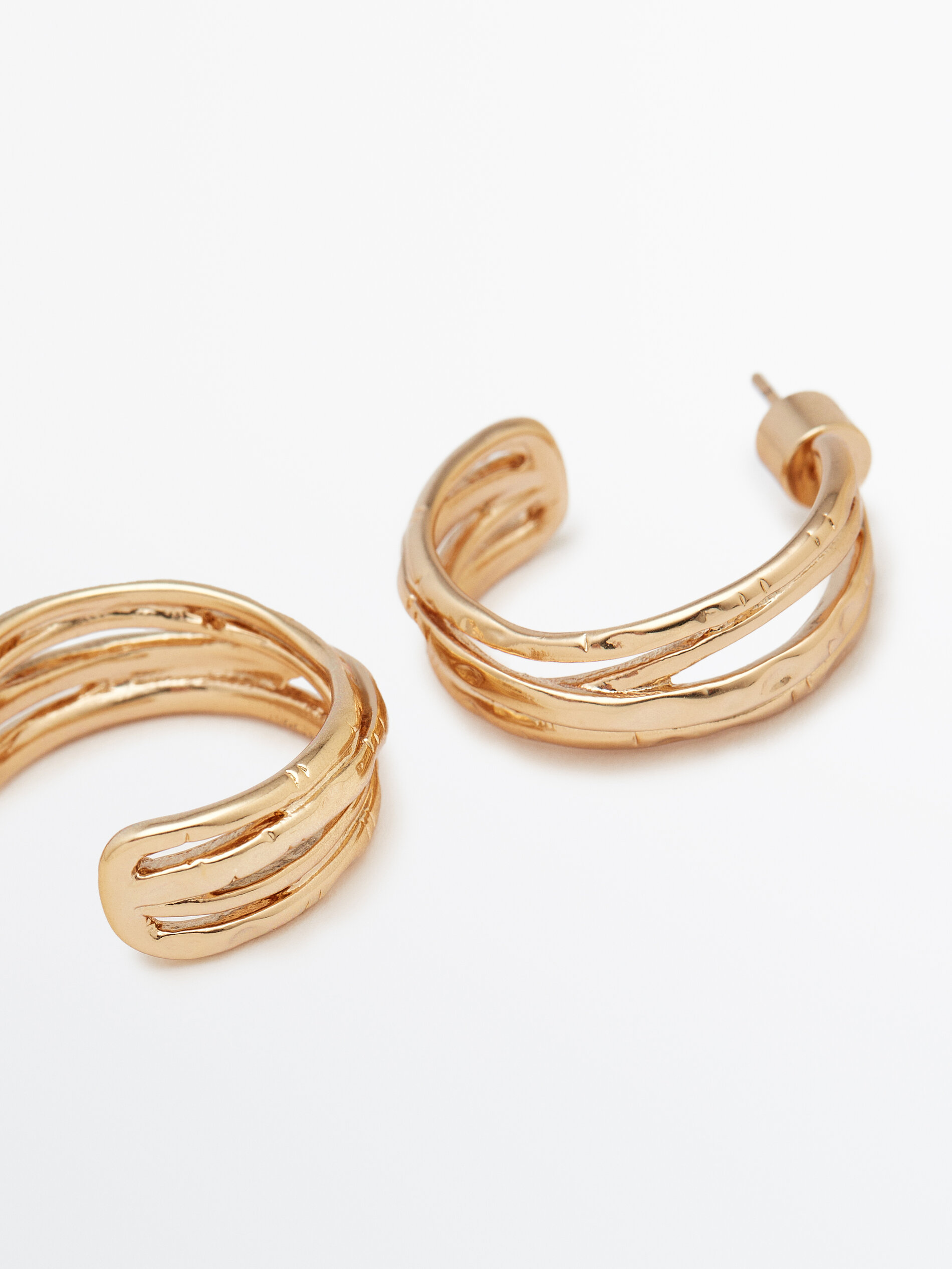 Gold plated minimalist hoop earrings Golden Accessories