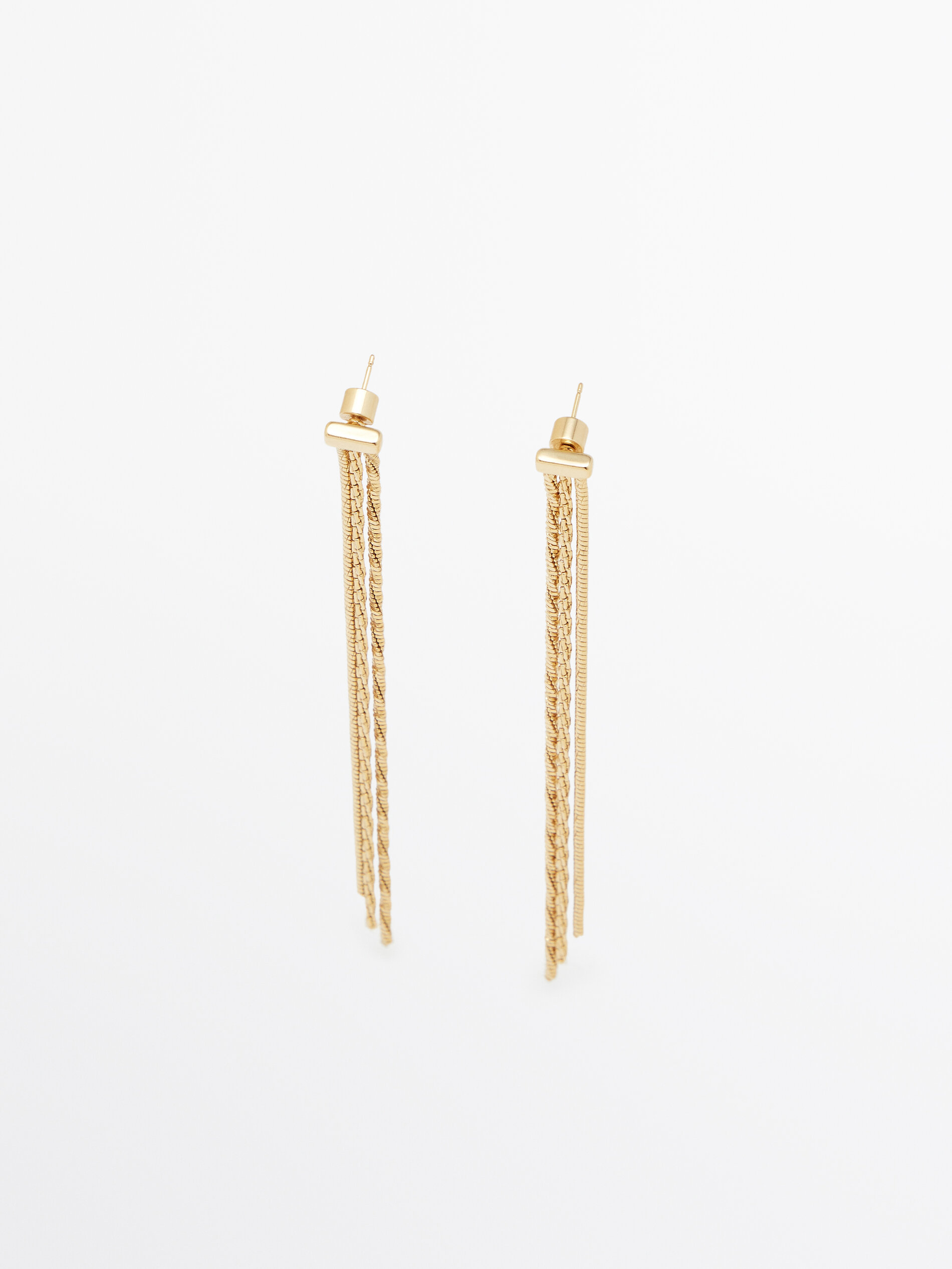 Gold chain dangle earrings new arrivals