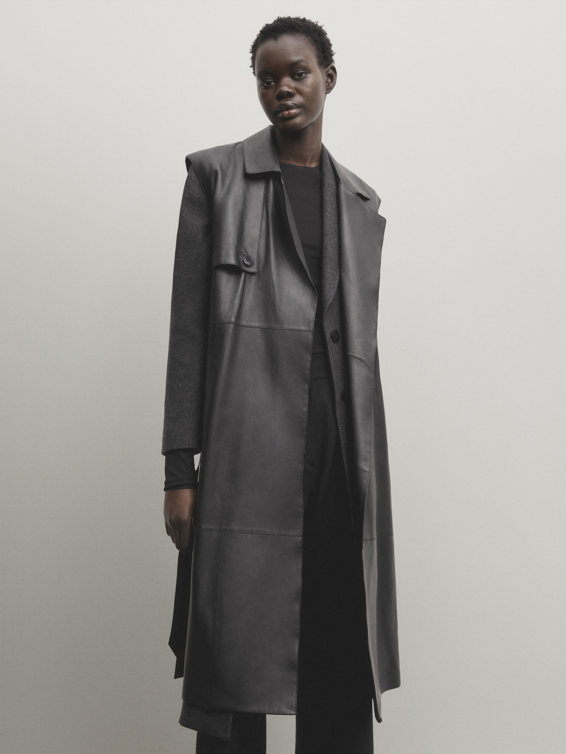 Blouson cuir clearance femme massimo dutti