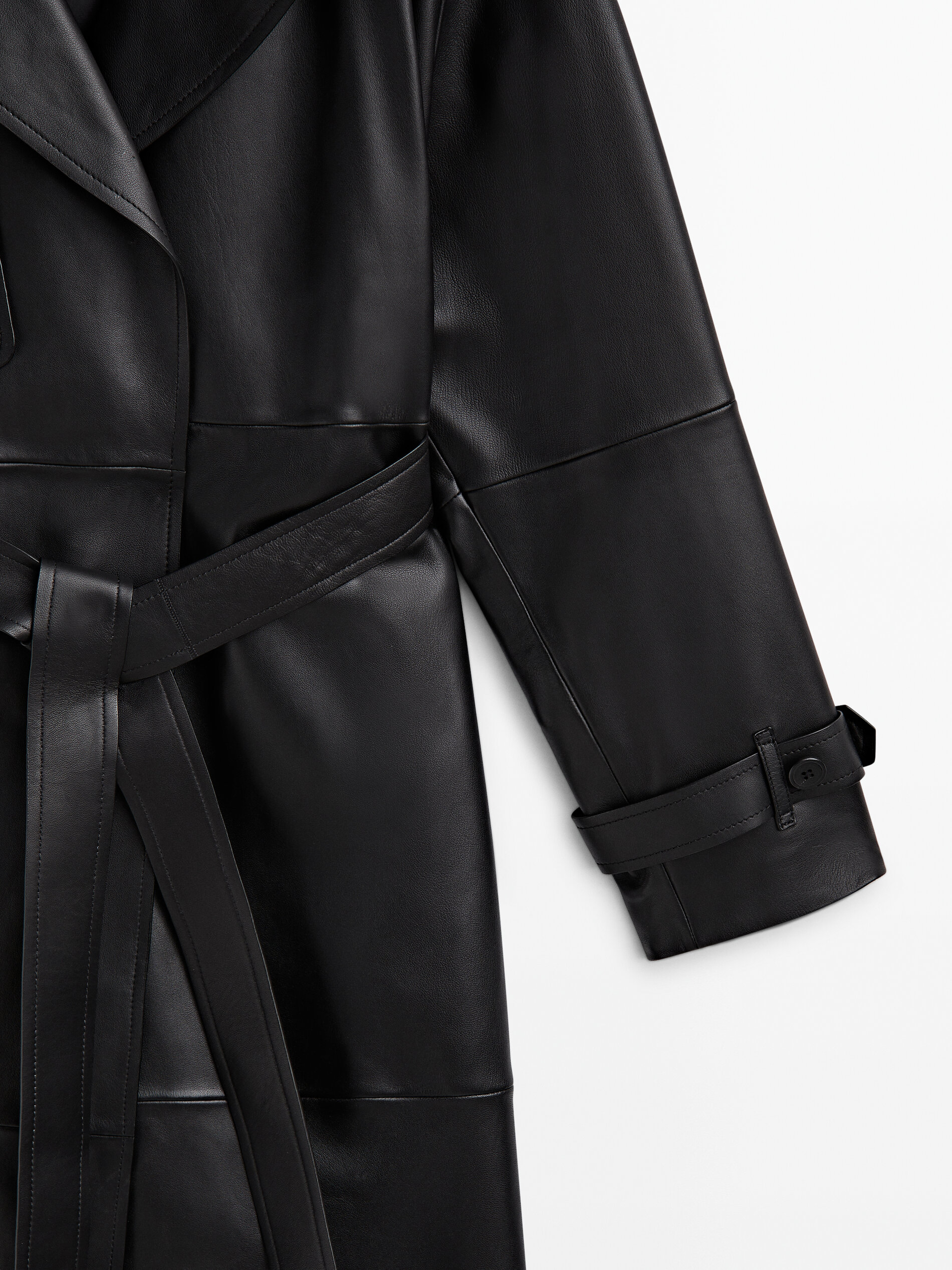 Massimo dutti new arrivals leather trench coat