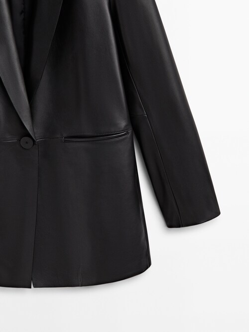 Nappa leather biker jacket · Black · Skirts