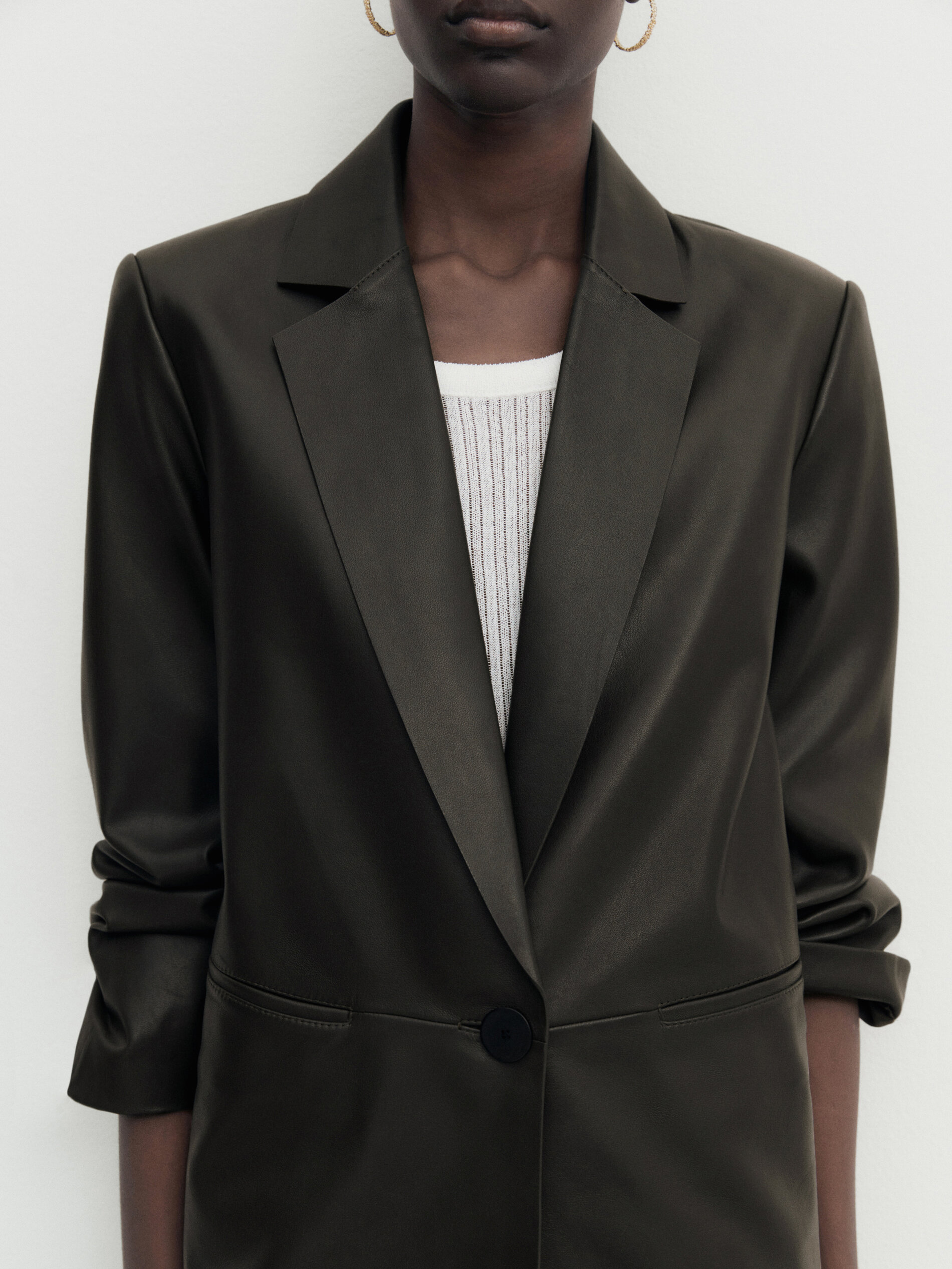 Massimo dutti veste hotsell cuir