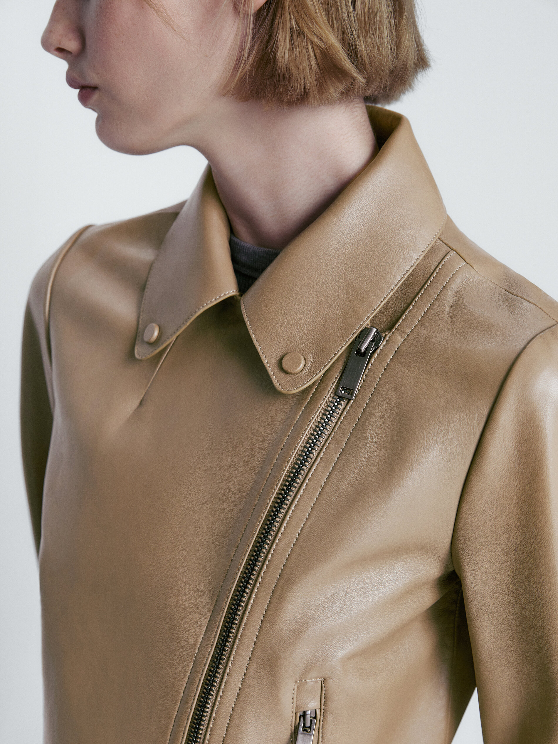 Biker jacket massimo dutti hot sale