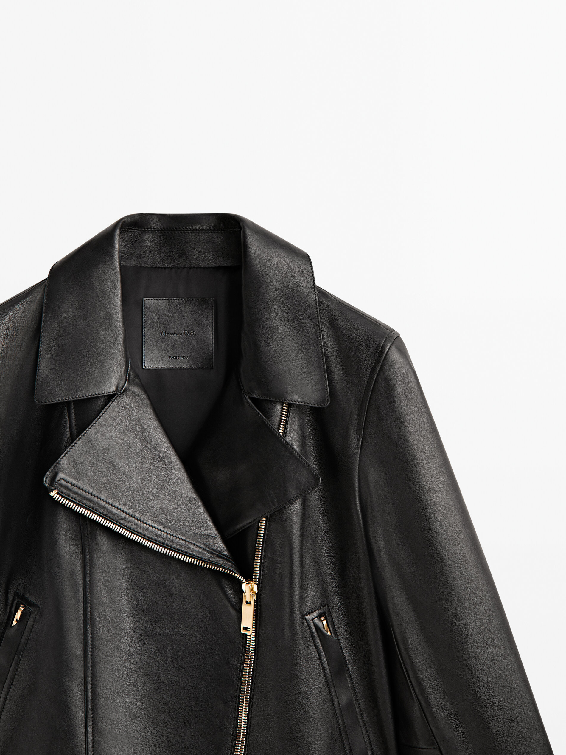 Nappa leather biker jacket