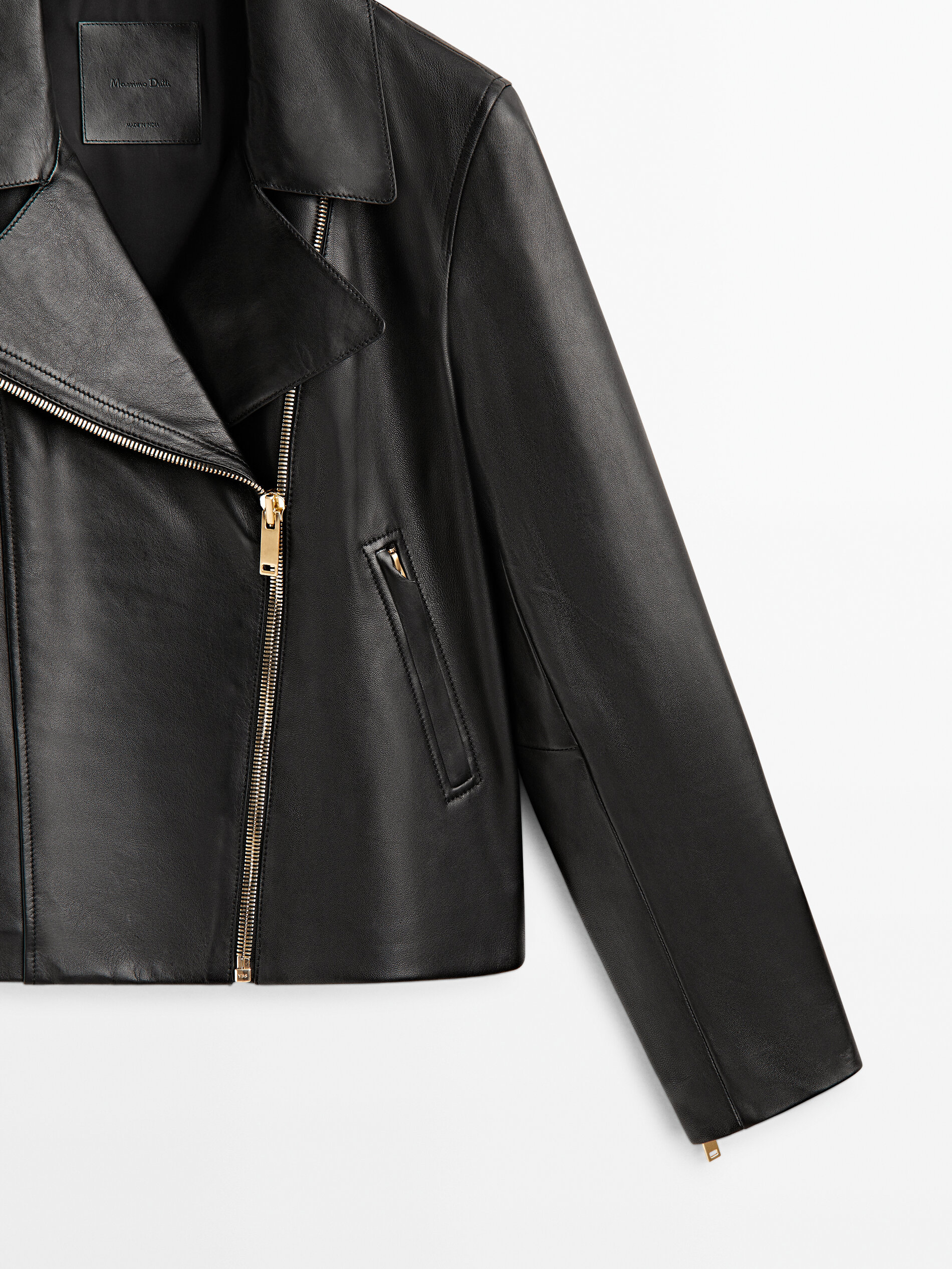 Nappa leather biker jacket