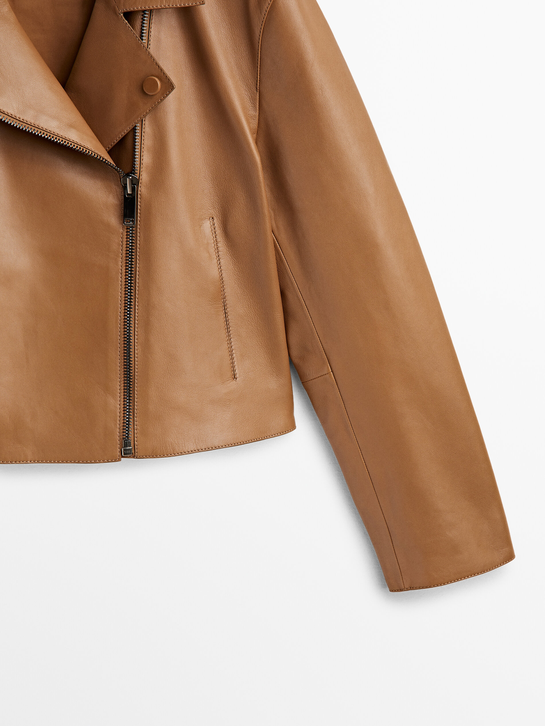 Blouson cuir massimo dutti femme cheap