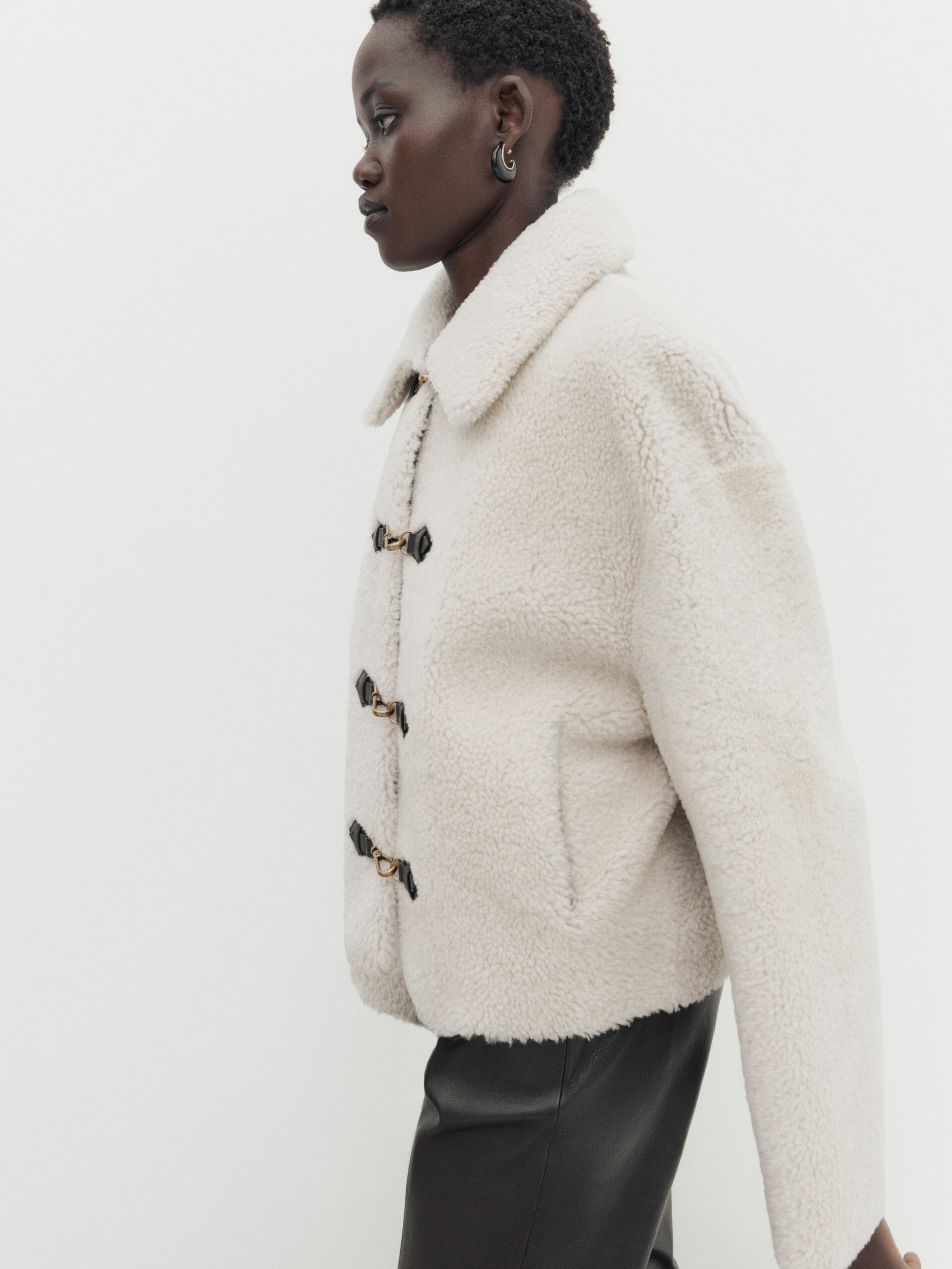 Massimo dutti outlet shearling jacket