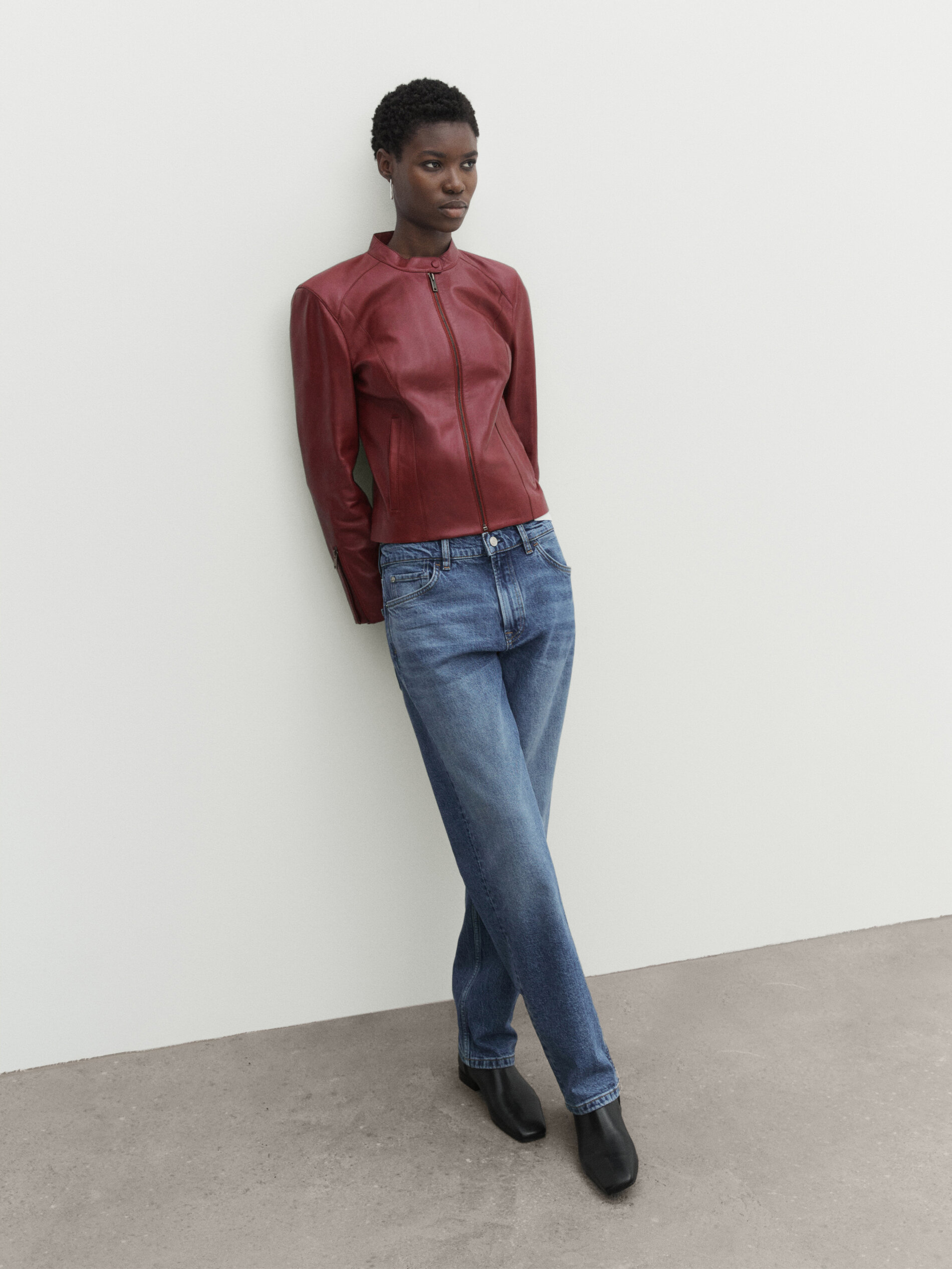 Massimo dutti chamarra hotsell piel