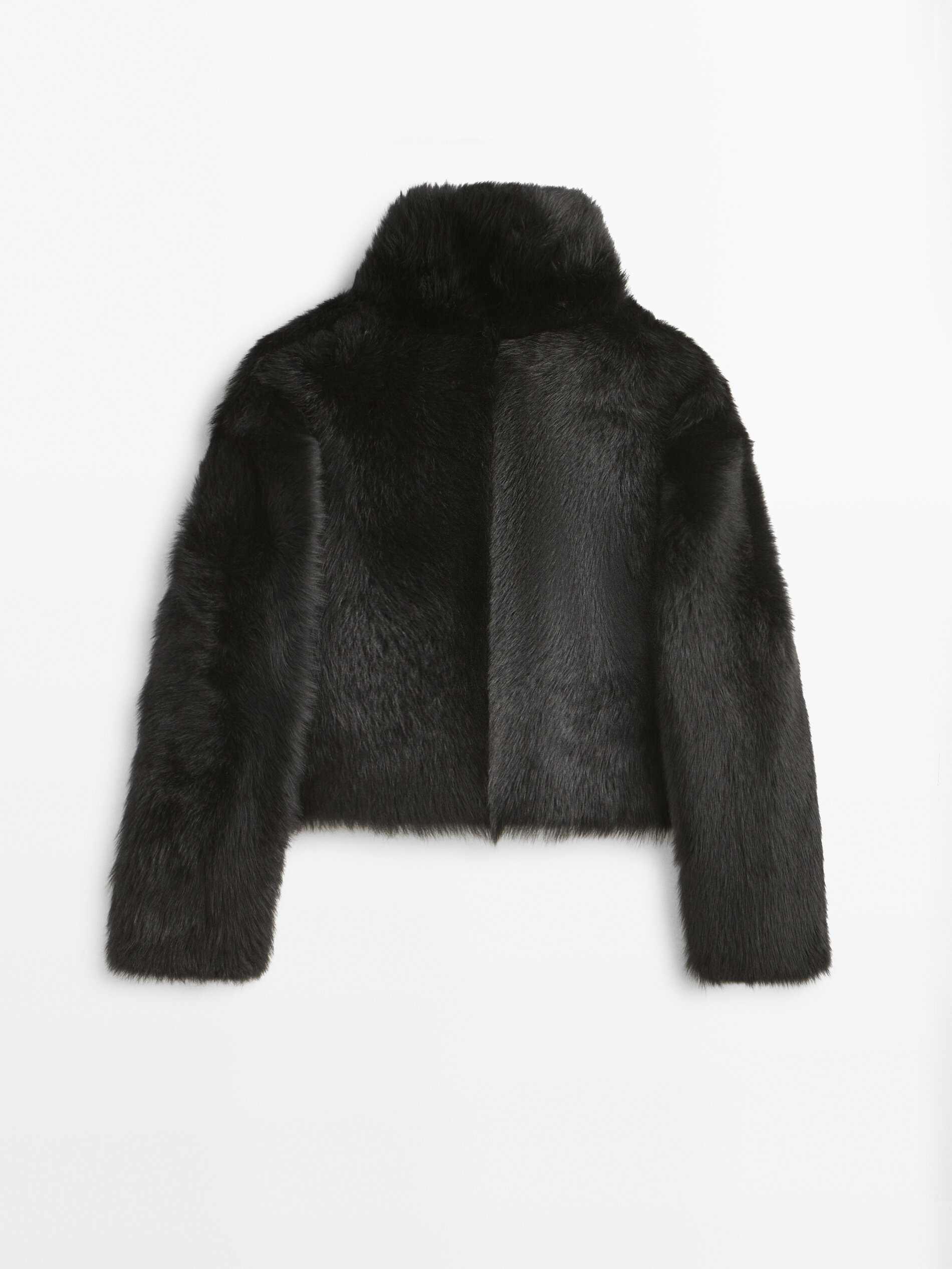 Black leather mouton jacket · Black · Skirts | Massimo Dutti