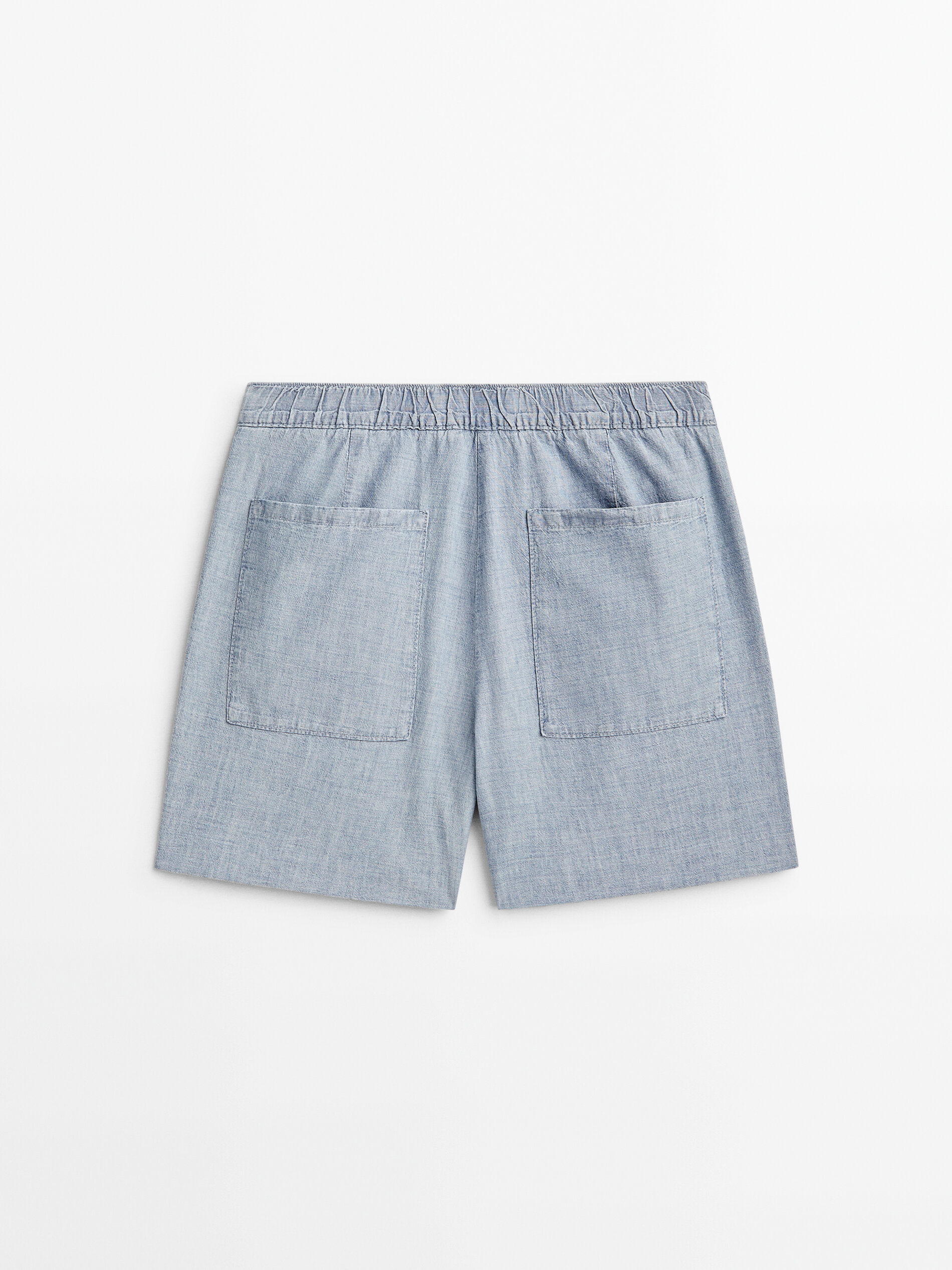 Ladies elastic waist bermuda shorts sales