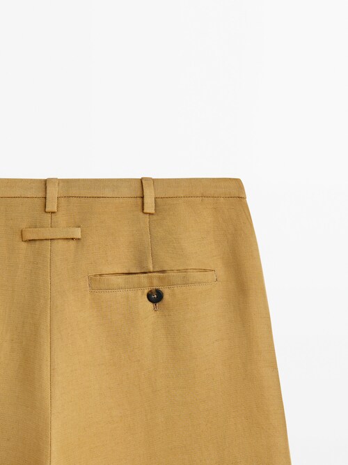 Anzughose mit umgeschlagenem Saum Verwaschen Massimo | Röcke · · Dutti