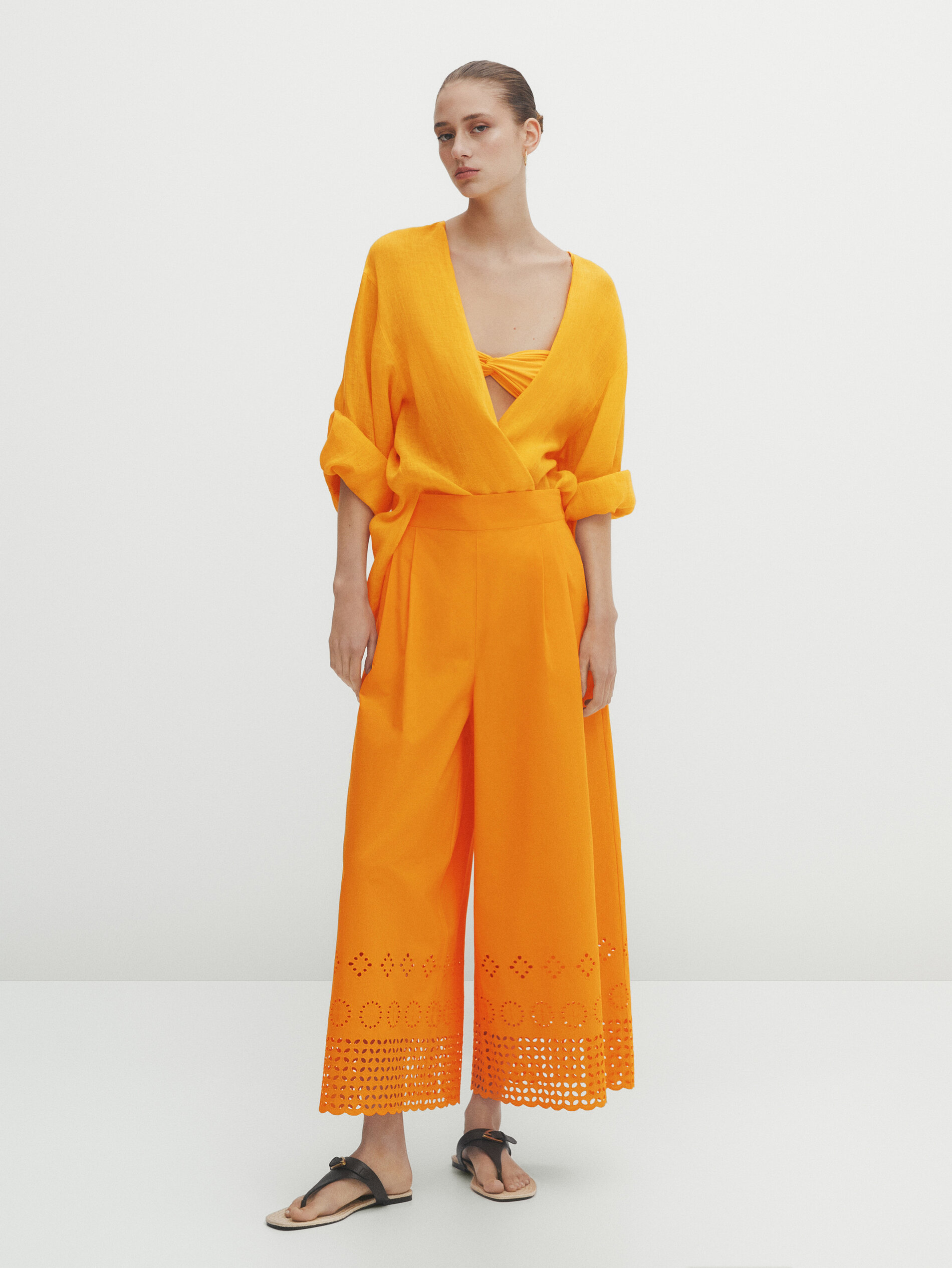 Massimo dutti yellow jumpsuit outlet