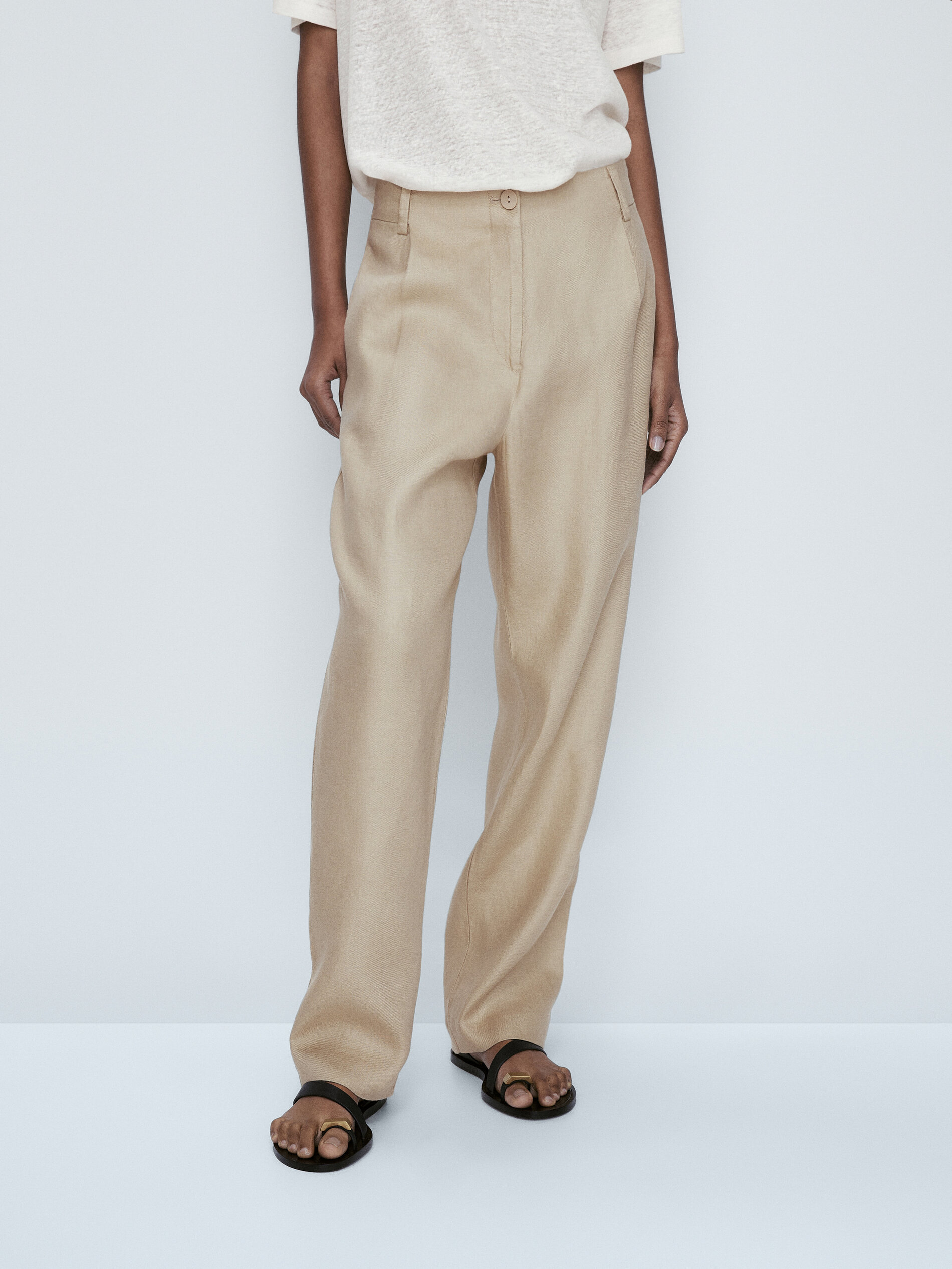 Massimo dutti 2025 linen pants