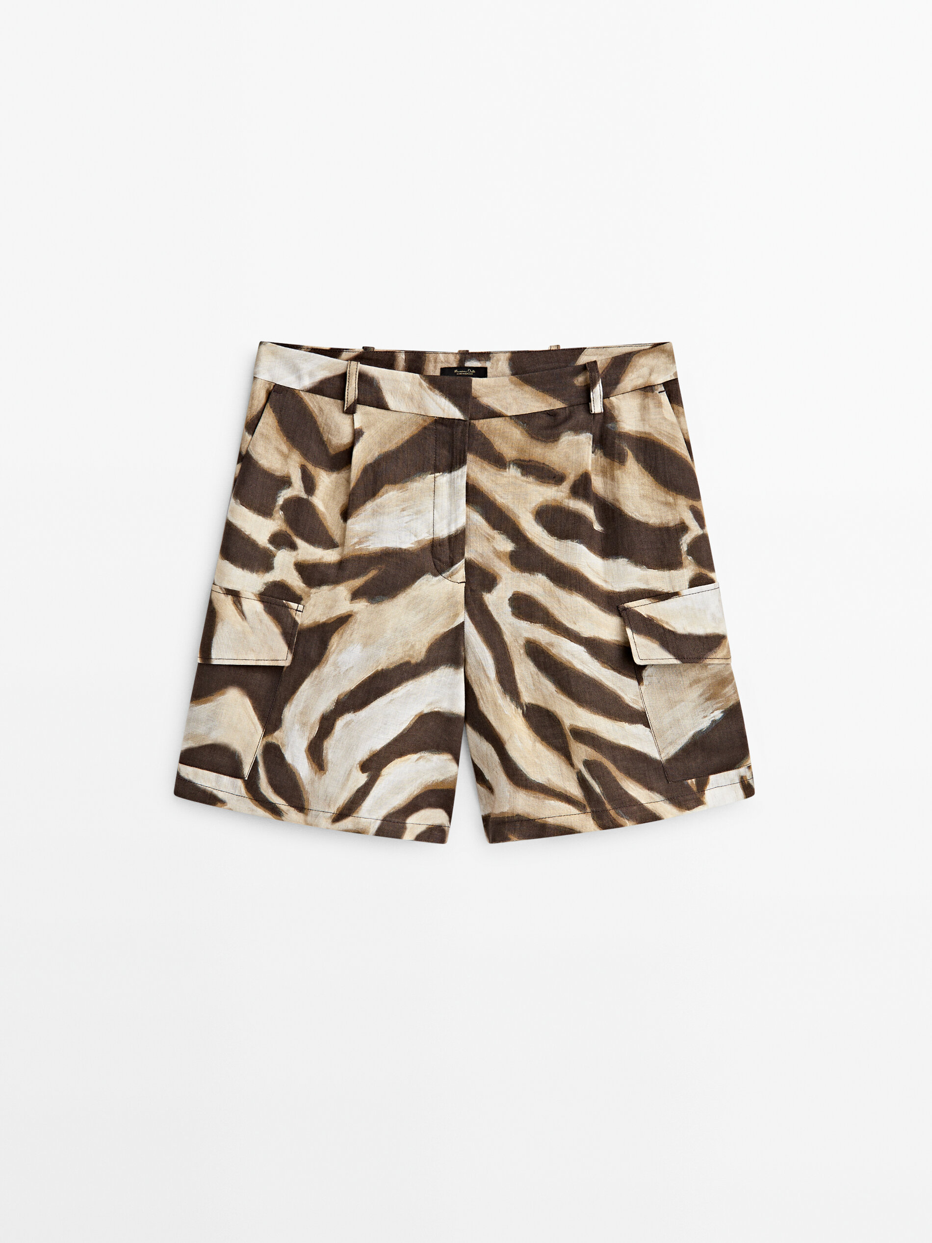 Zara animal hotsell print bermuda shorts