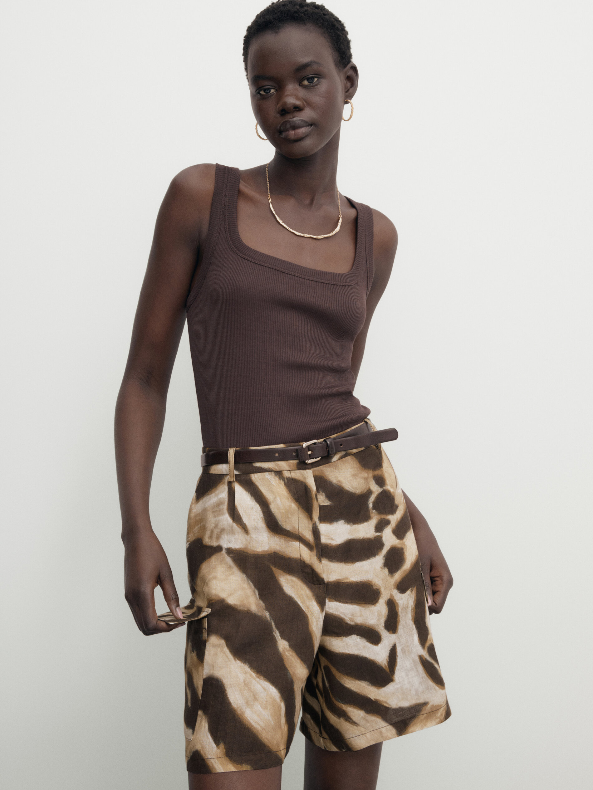 Leopard print bermuda clearance shorts