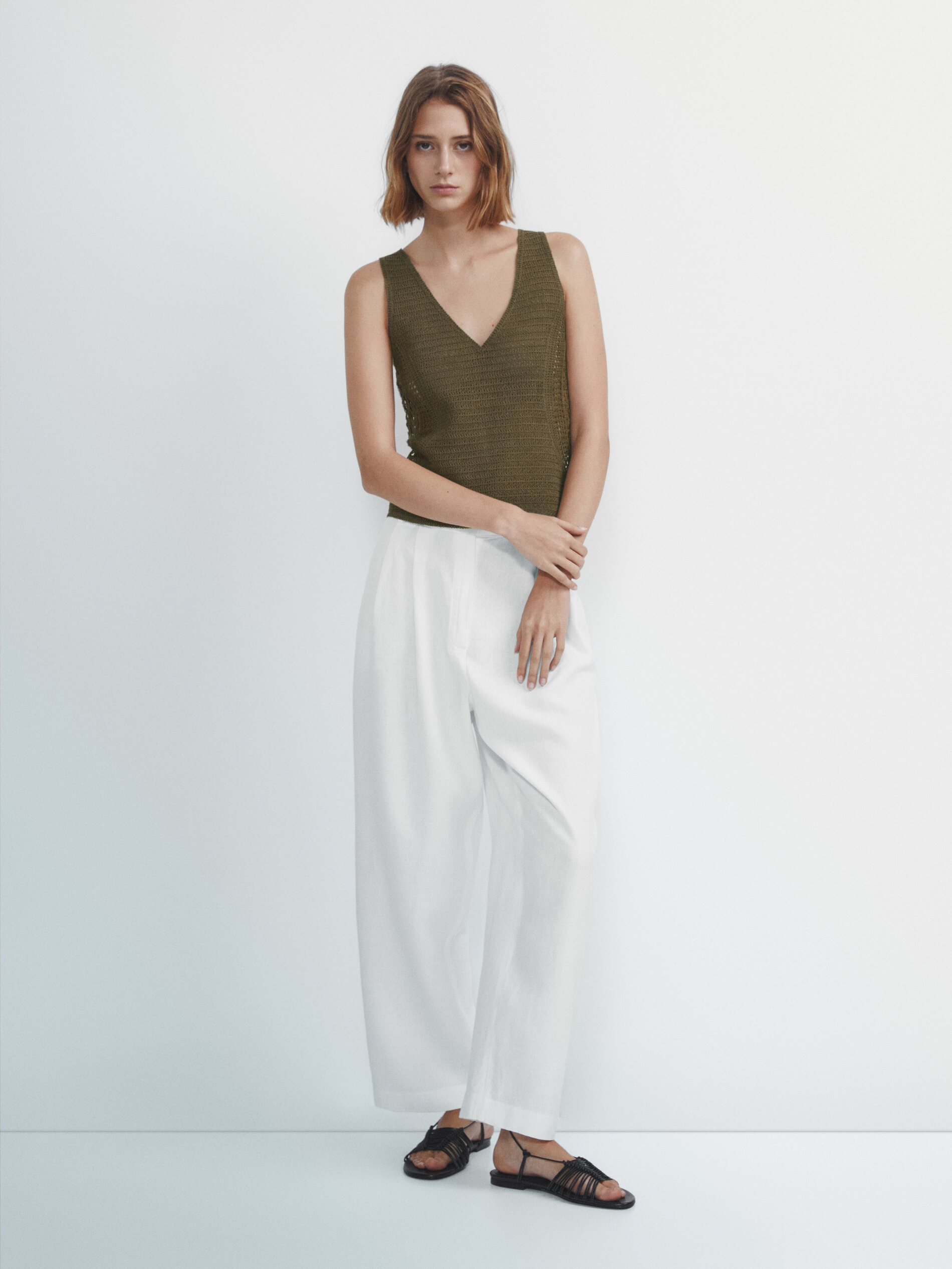 Massimo dutti 2025 linen pants