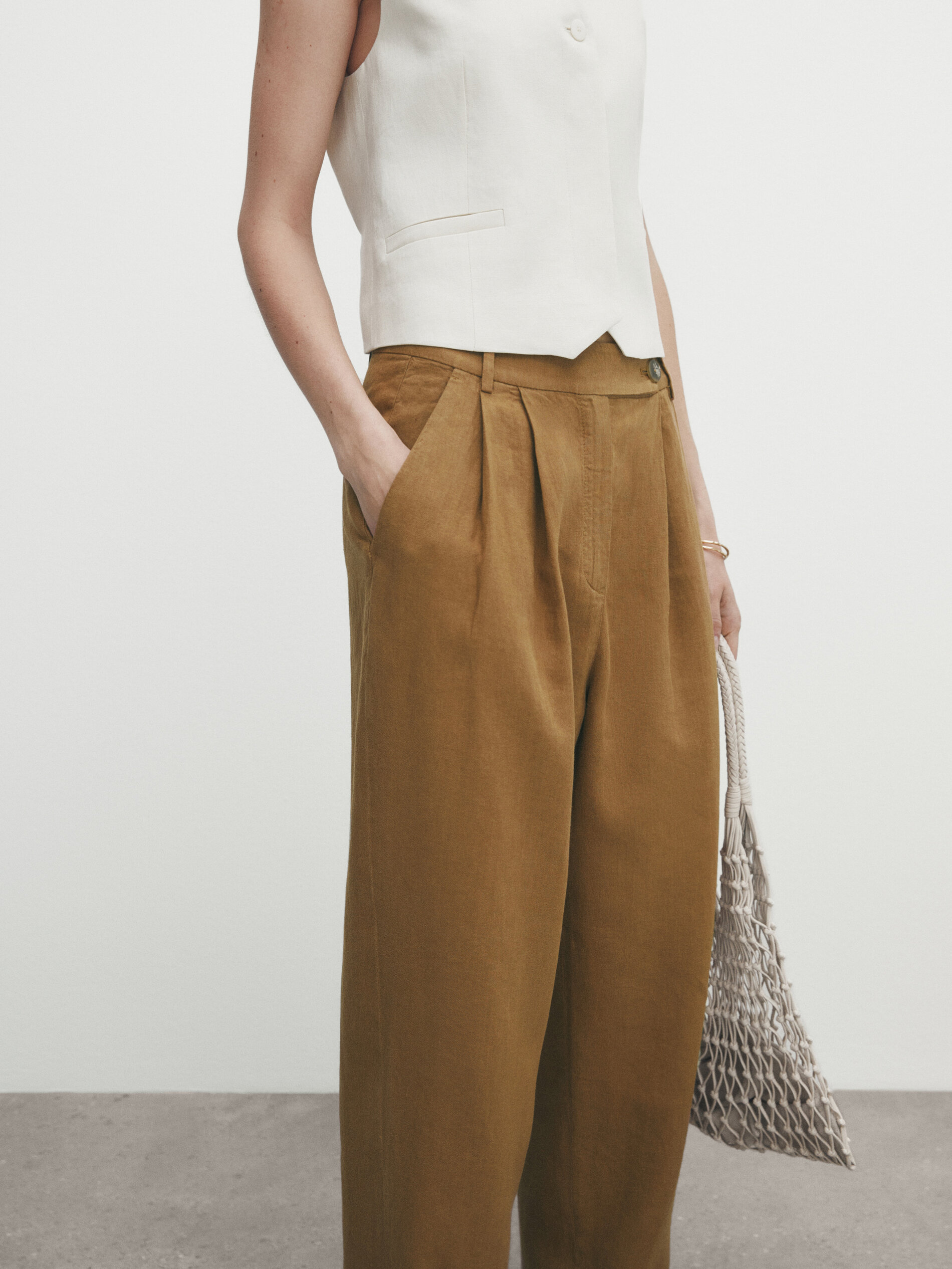 Rohe Tailored Linen Blend Trousers | Garmentory