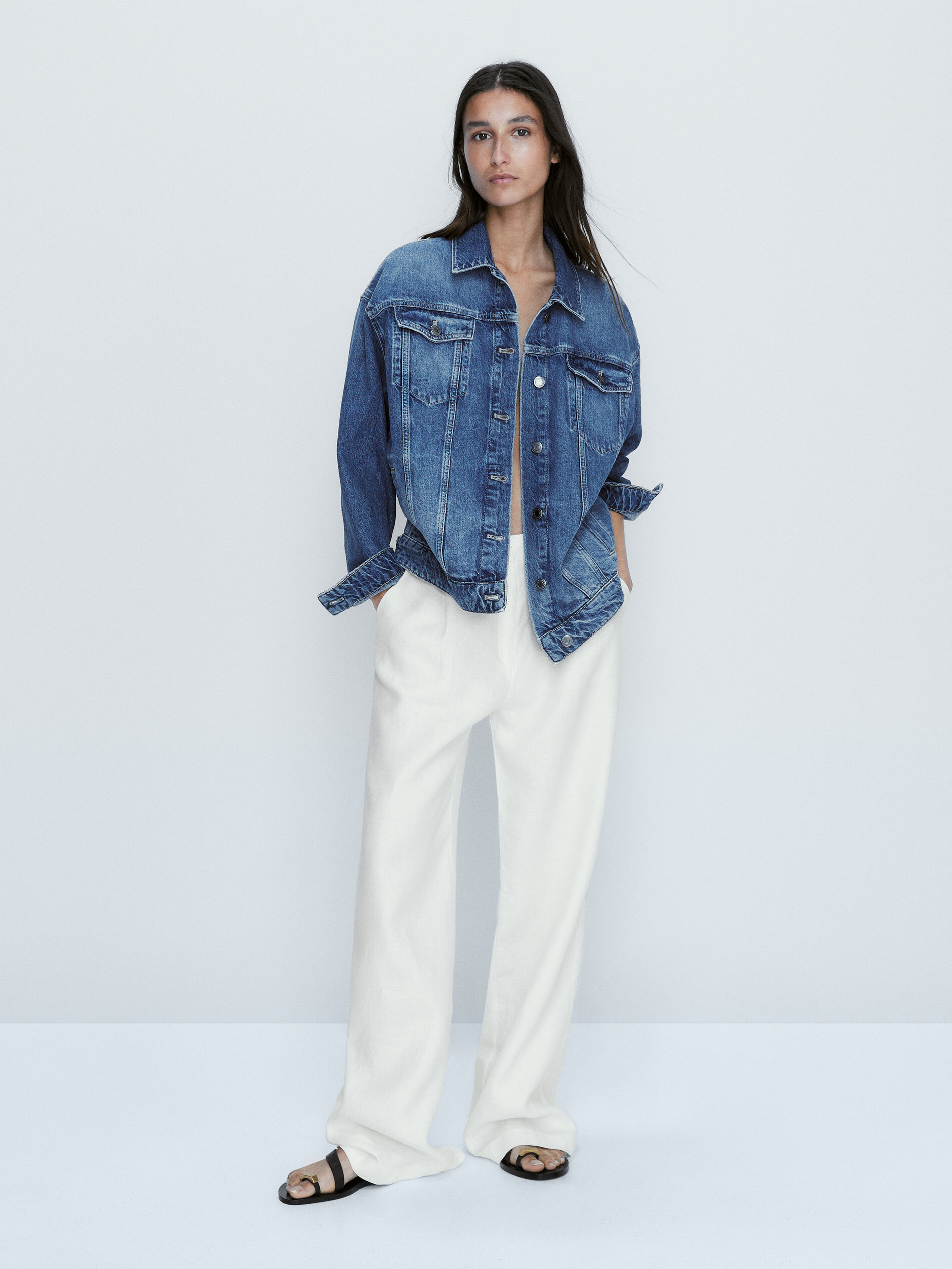 Darted jogging fit linen trousers Cream Khaki Dressy